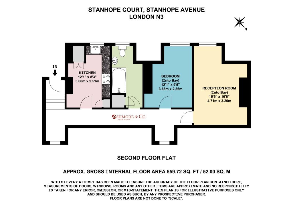 1 Bedrooms Flat to rent in Stanhope Court, Stanhope Avenue N3