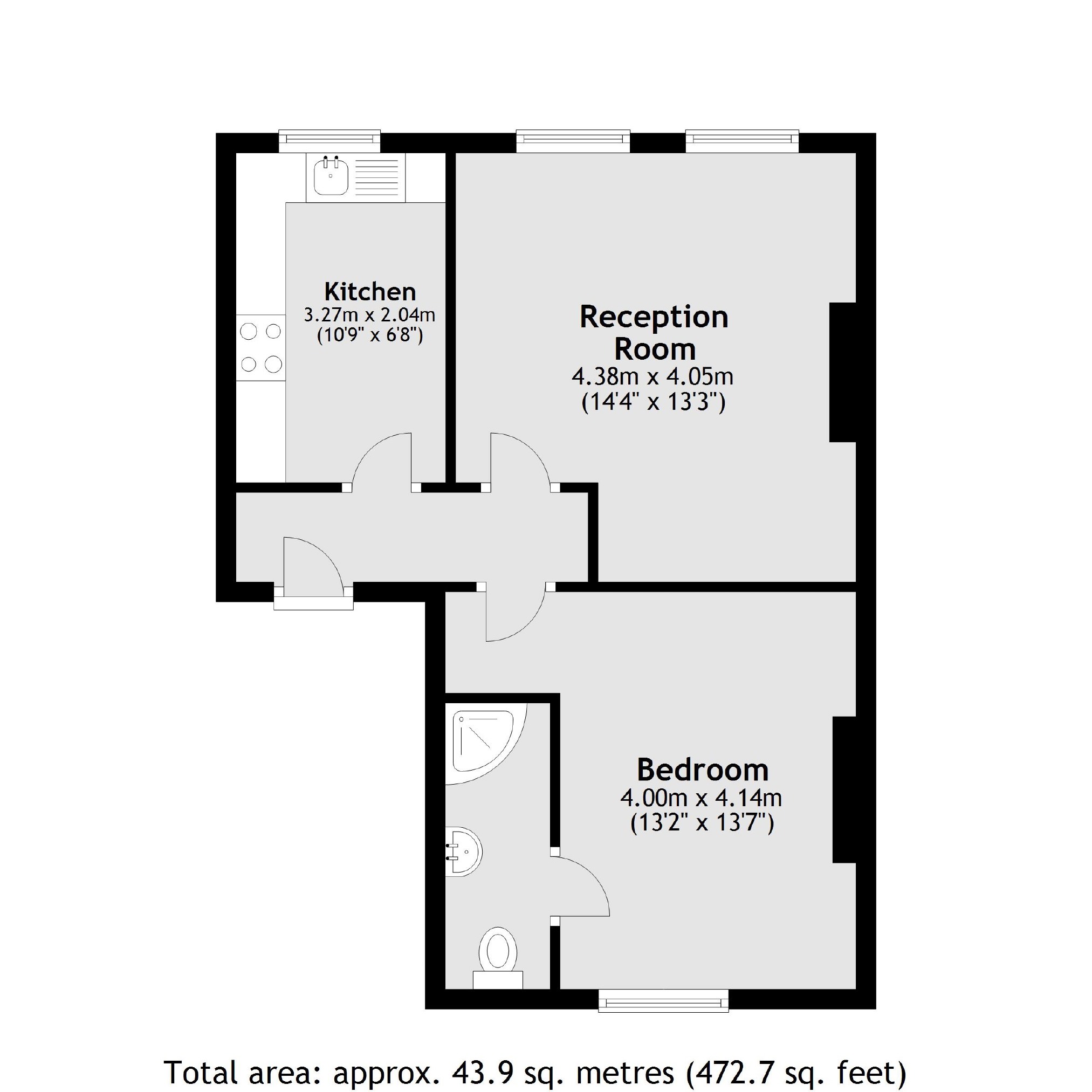 Flat 1, 135, Stroud Green Road, London floorplan