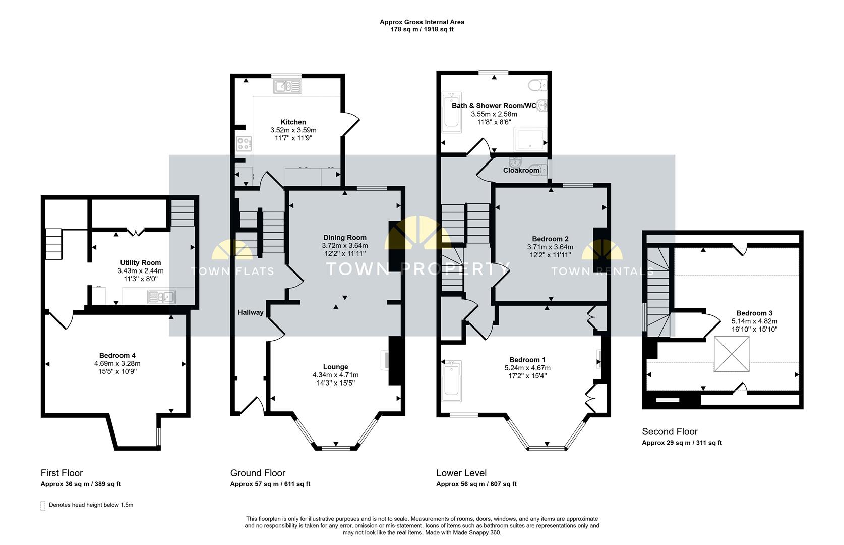 1, Halton Road, Eastbourne floorplan