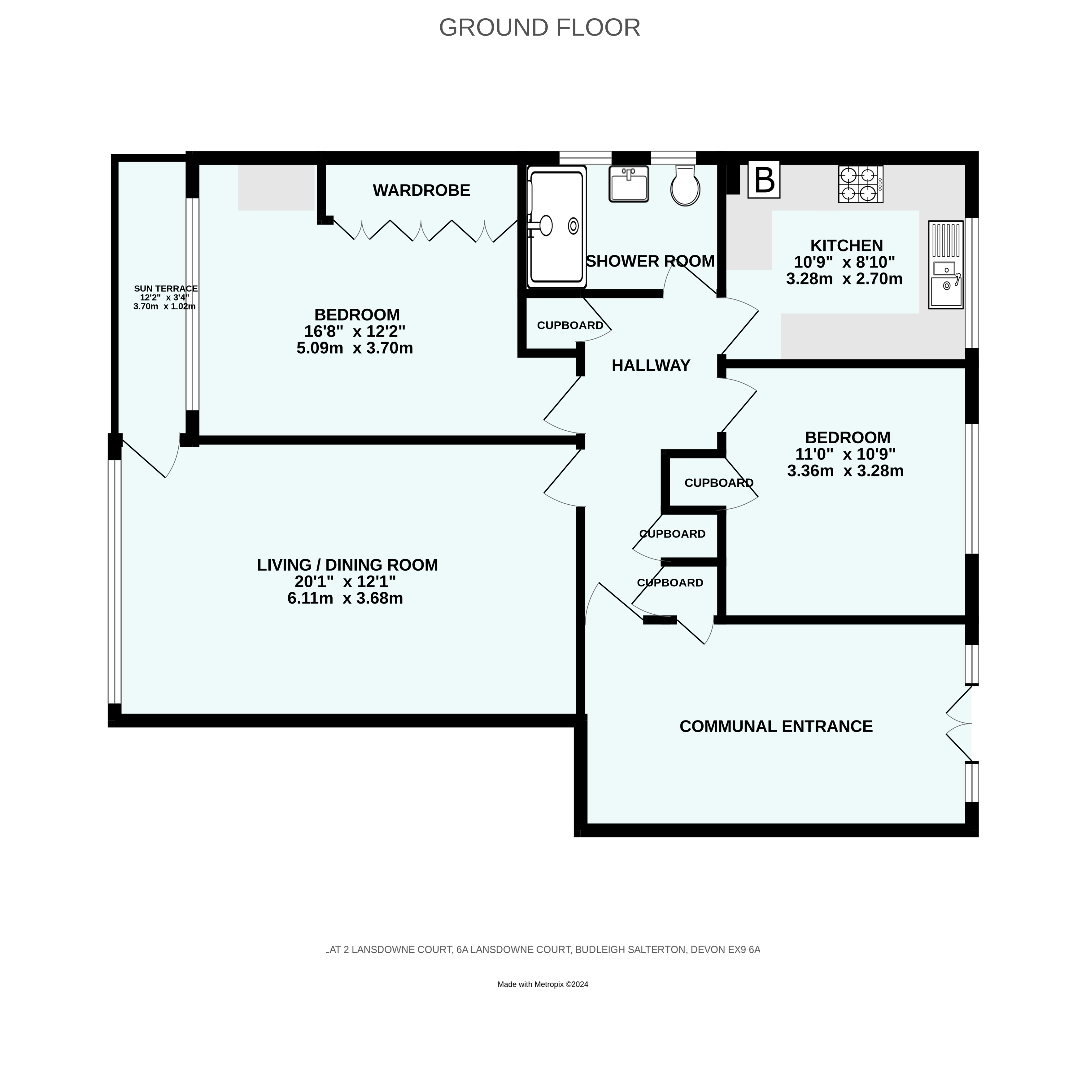 Flat 2, Lansdowne Court, 6A, Lansdowne Road, Devon floorplan