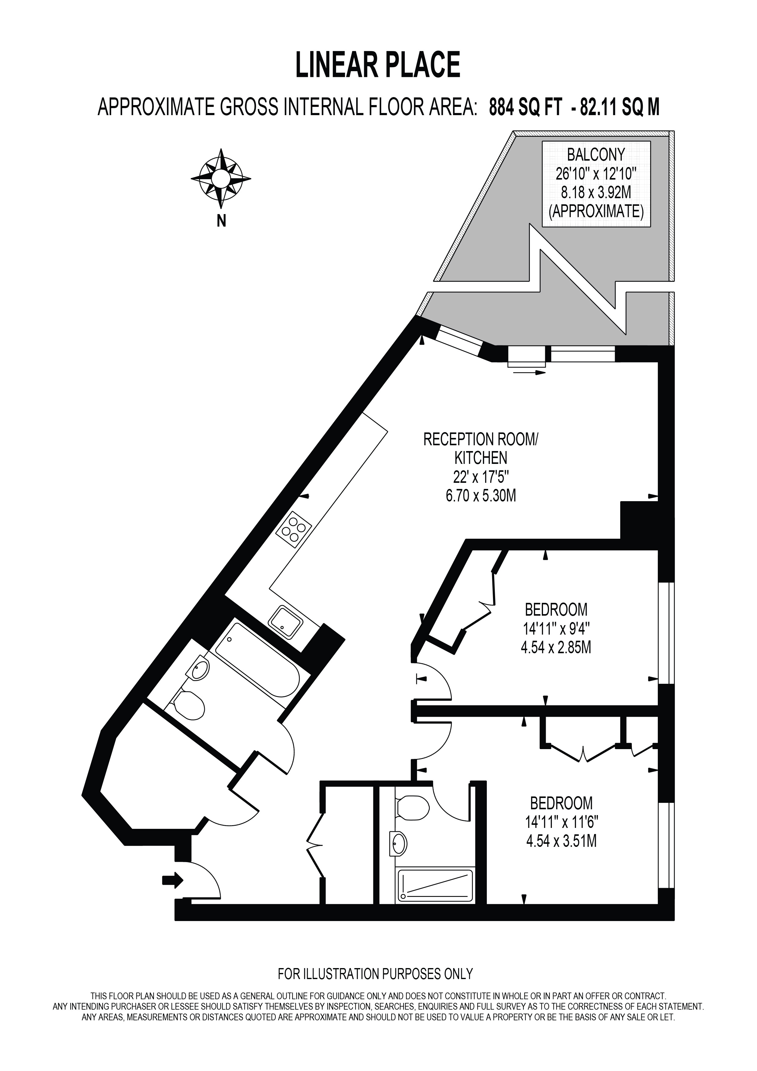 Apartment 1208 1, Linear Place, London floorplan