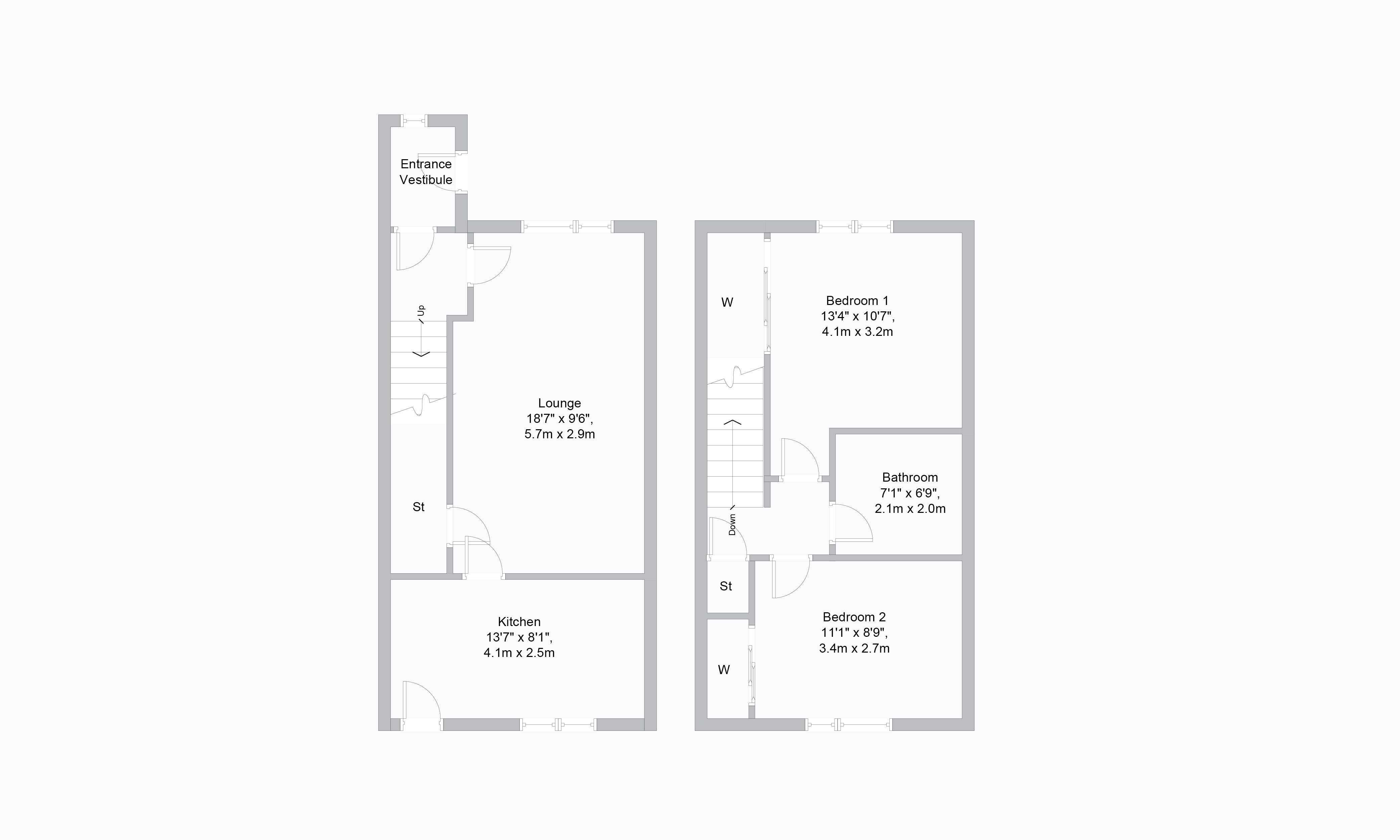 2 Bedrooms Terraced house for sale in Old Kirk Loan, Aberfoyle, Stirling FK8