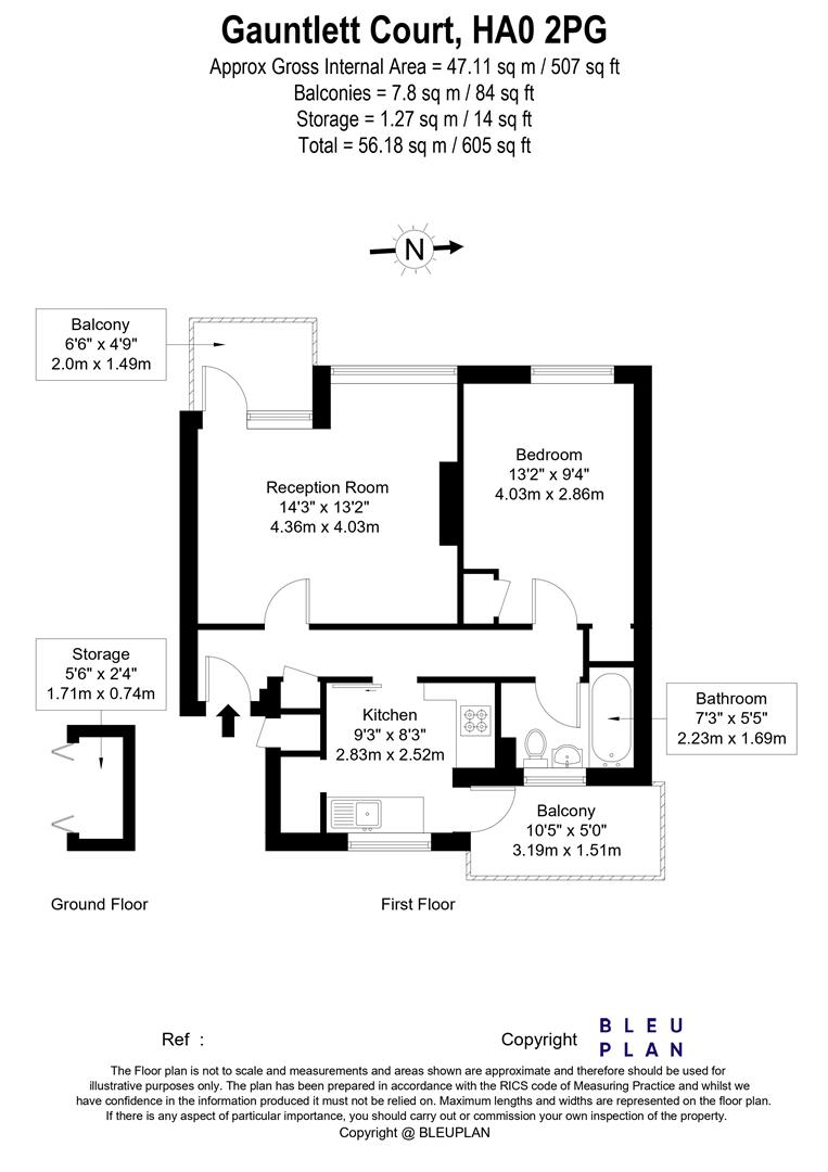3, Gauntlett Court, Wembley floorplan