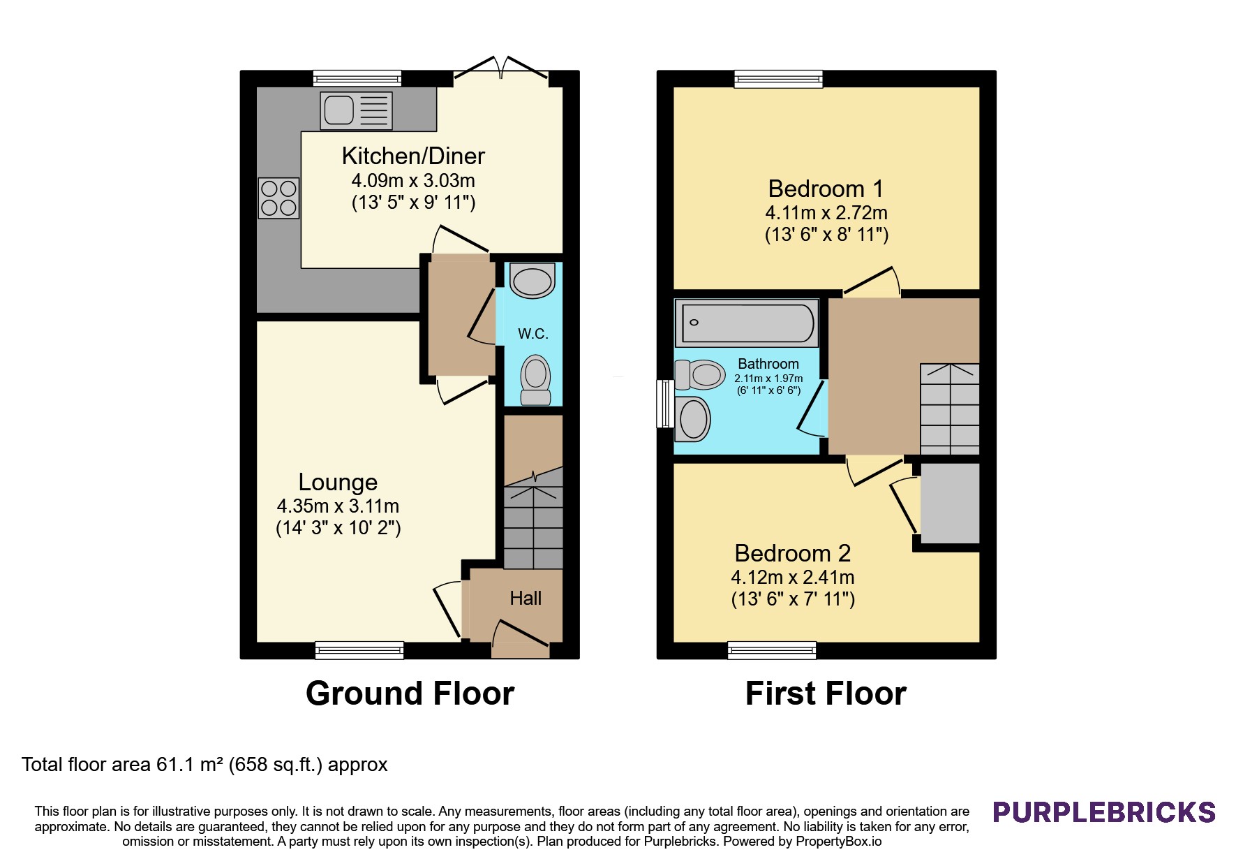 58, Feld Lane, Chesterfield floorplan