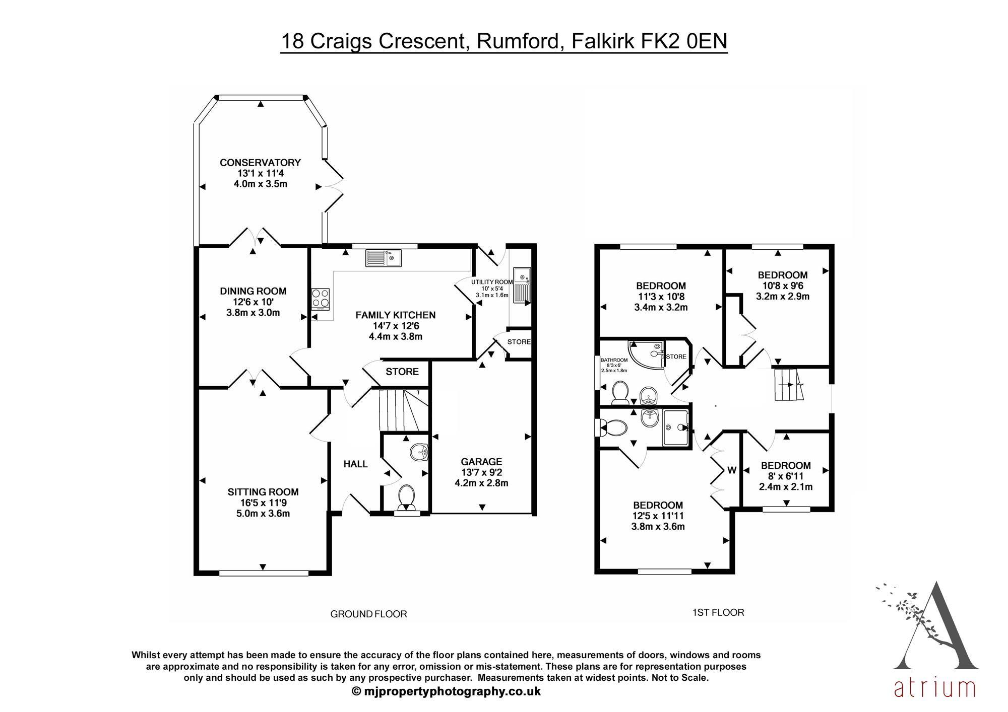 4 Bedrooms Detached house for sale in Craigs Crescent, Rumford, Falkirk FK2