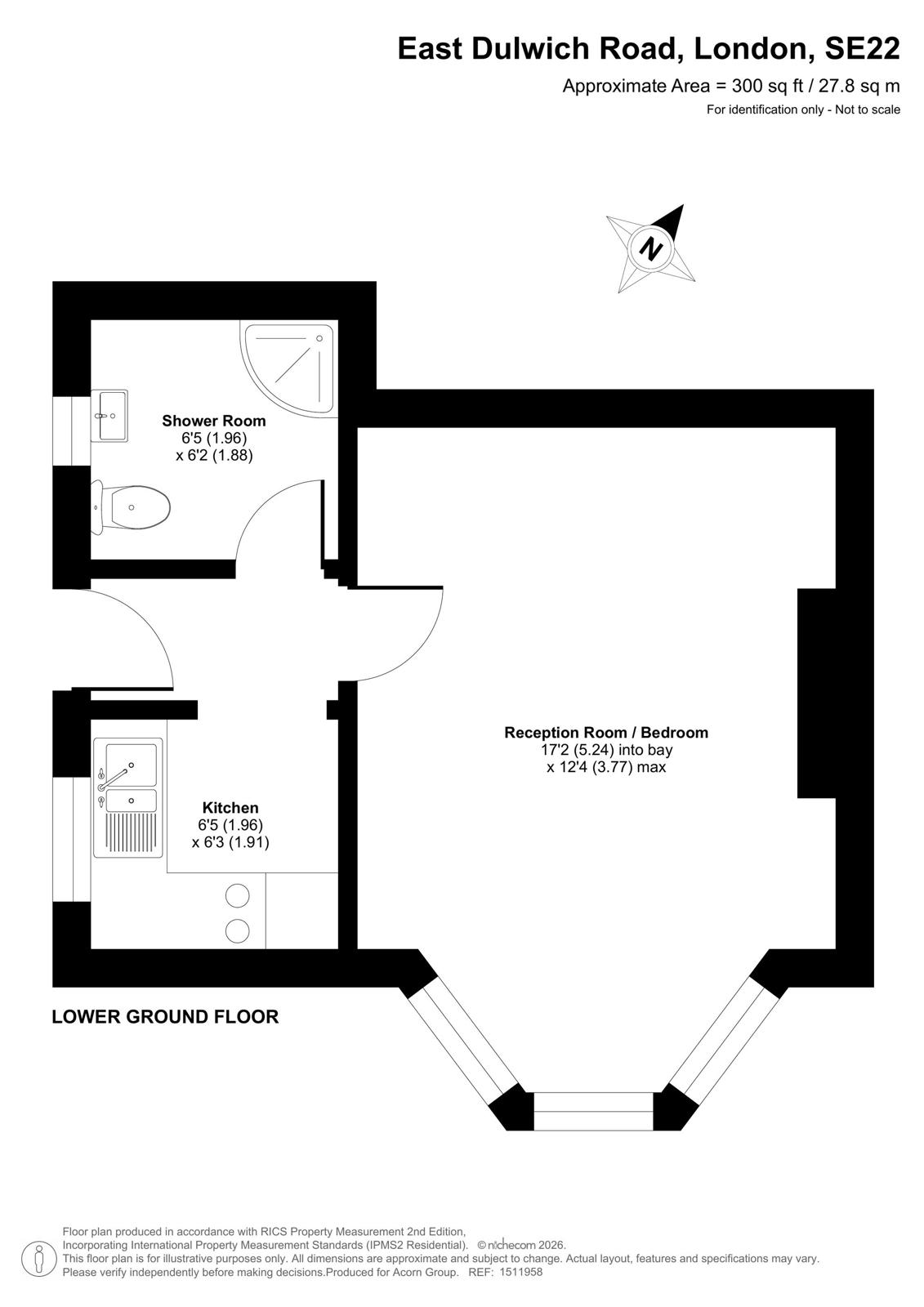 Flat 1, 84, East Dulwich Road, London floorplan