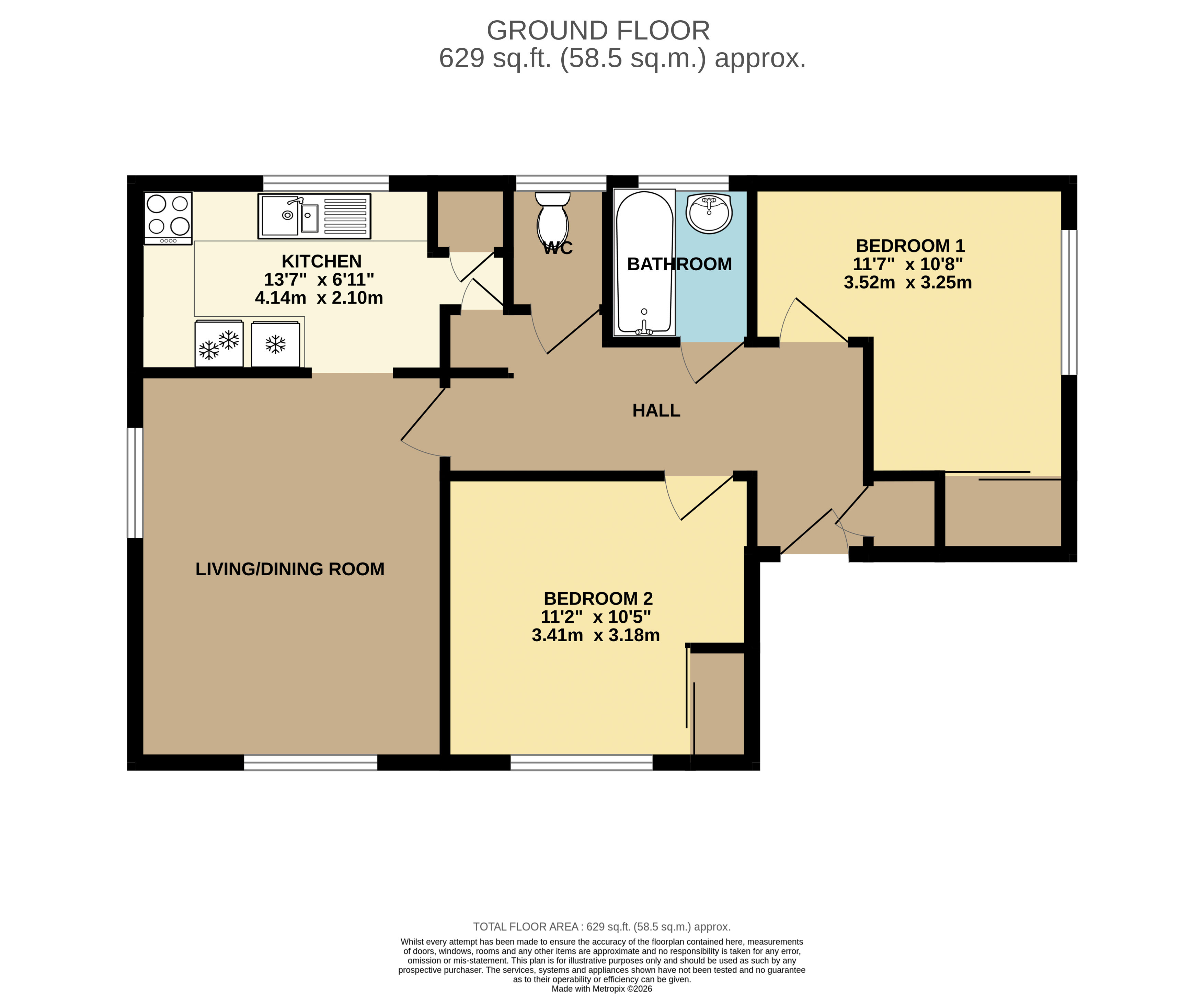 12, Sleets Road, Broadbridge Heath, Horsham floorplan
