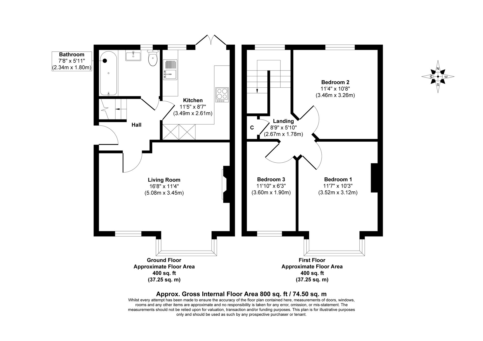 40 Brookside Crescent, Newcastle Upon Tyne floorplan
