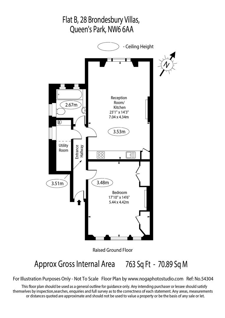 Flat B, 28, Brondesbury Villas, London floorplan