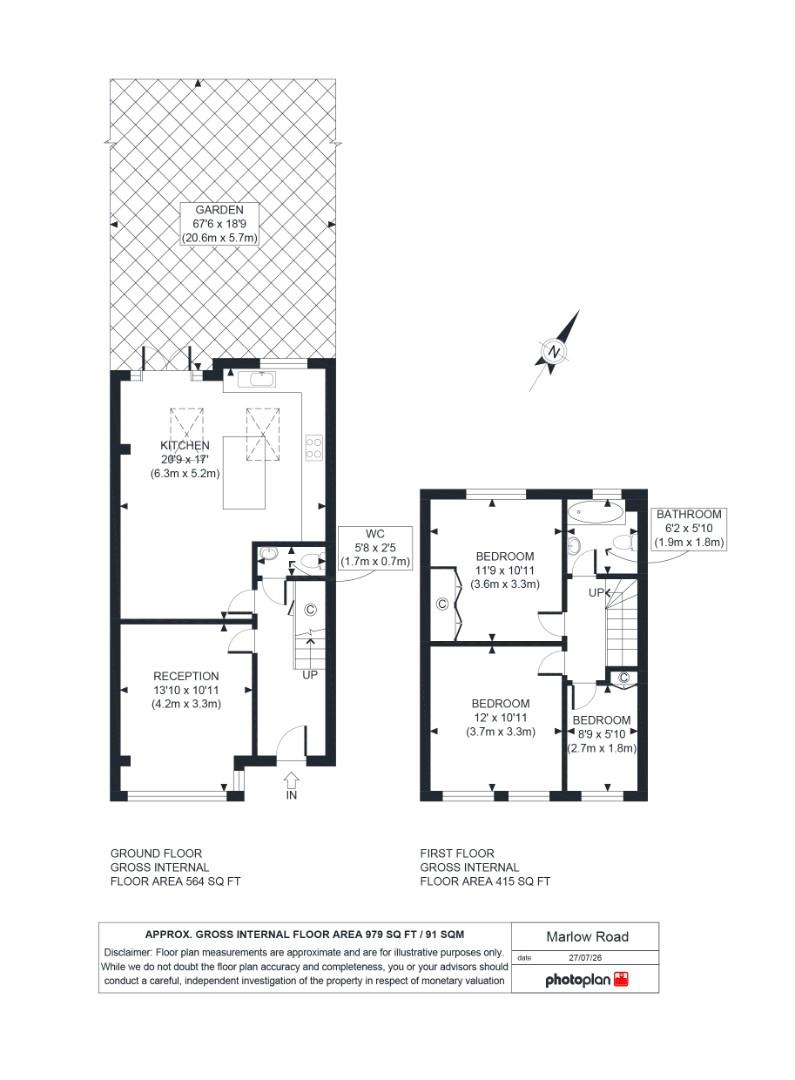 104, Marlow Road, London floorplan