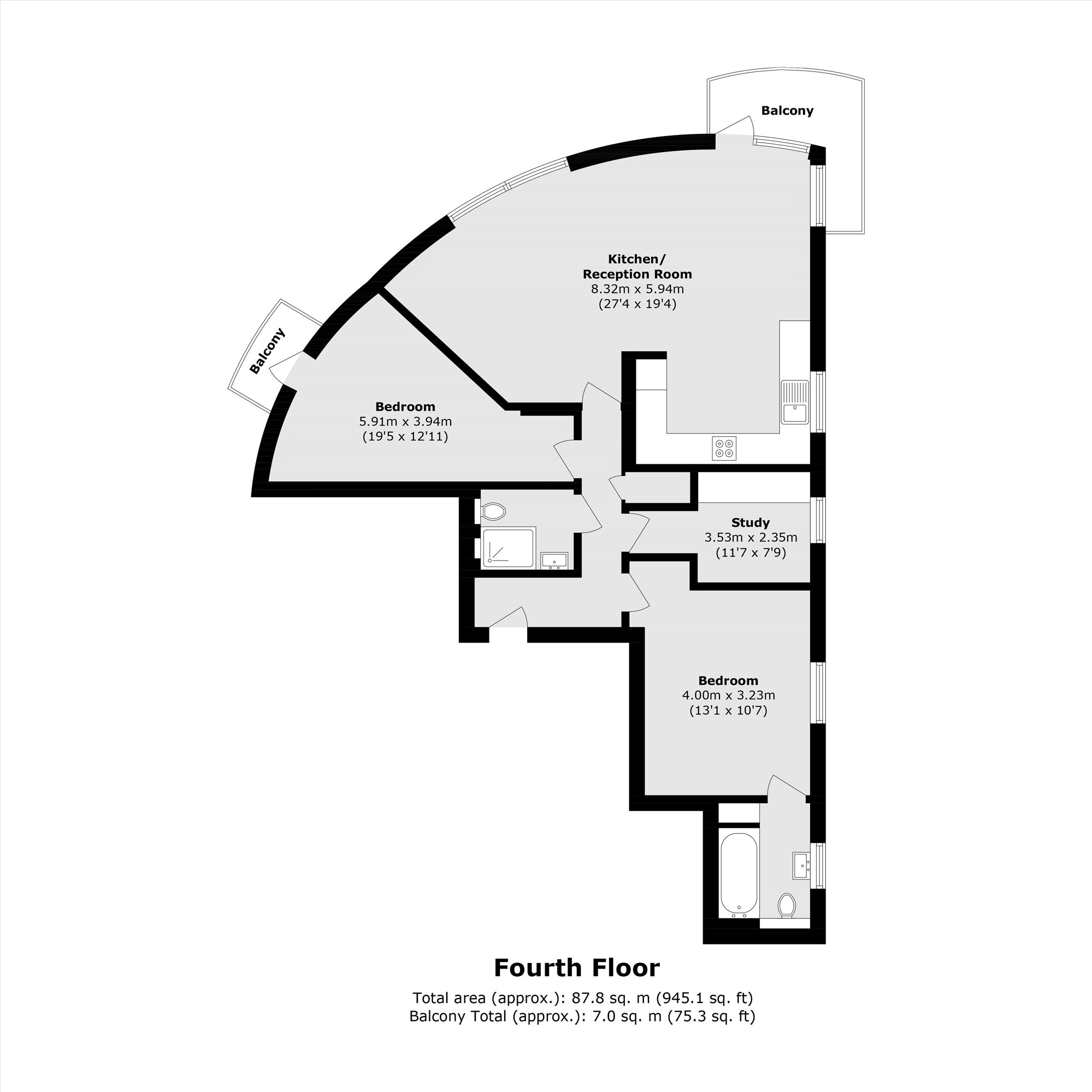Flat 65, Artesian House, 96, Alscot Road, London floorplan