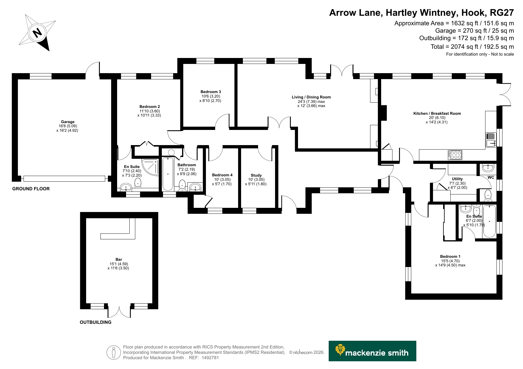 Gardeners Cottage,, Arrow Lane, Hartley Wintney floorplan