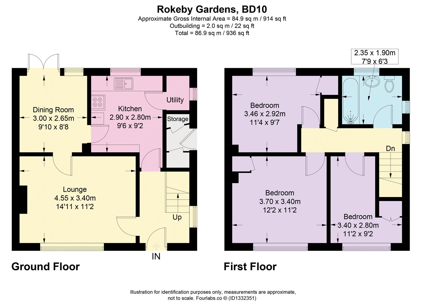 10, Rokeby Gardens, Bradford floorplan