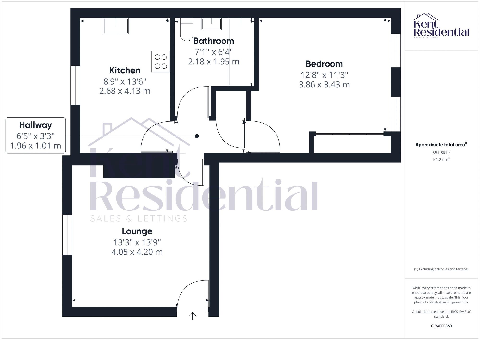Flat 3, Wellington House, Maidstone floorplan
