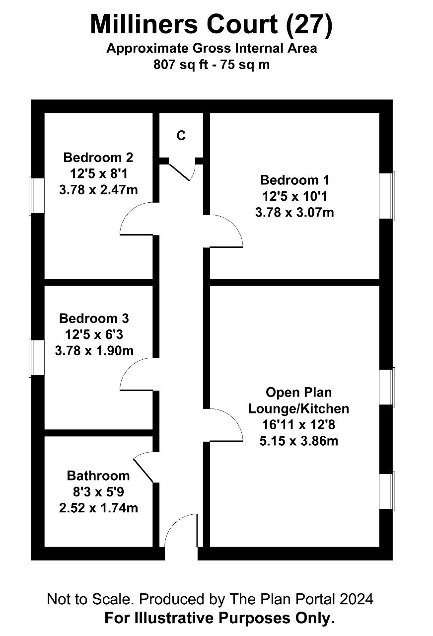 23, Milliners Court, Milliners Way, Luton floorplan