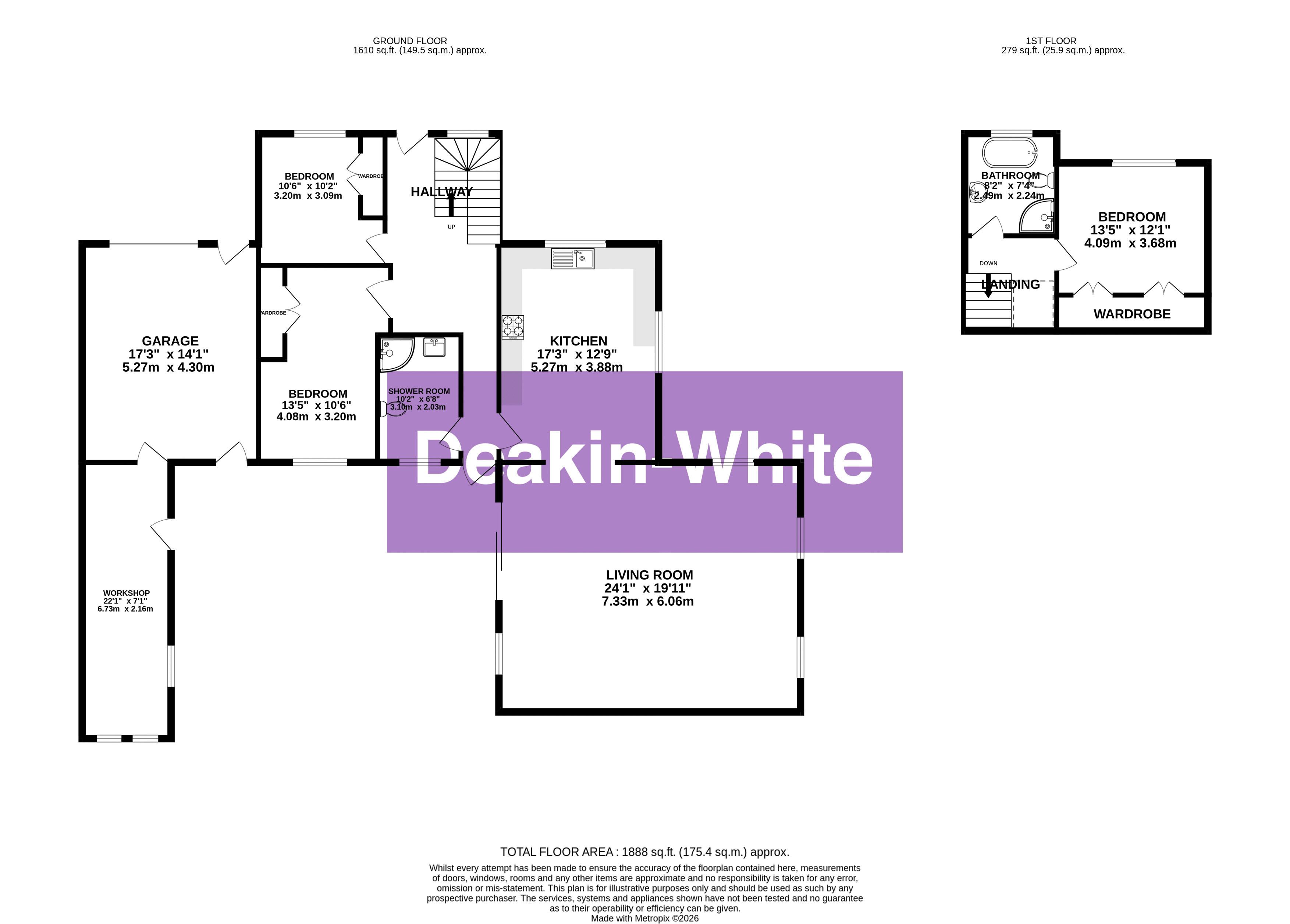 25, Moorlands Road, Wing floorplan