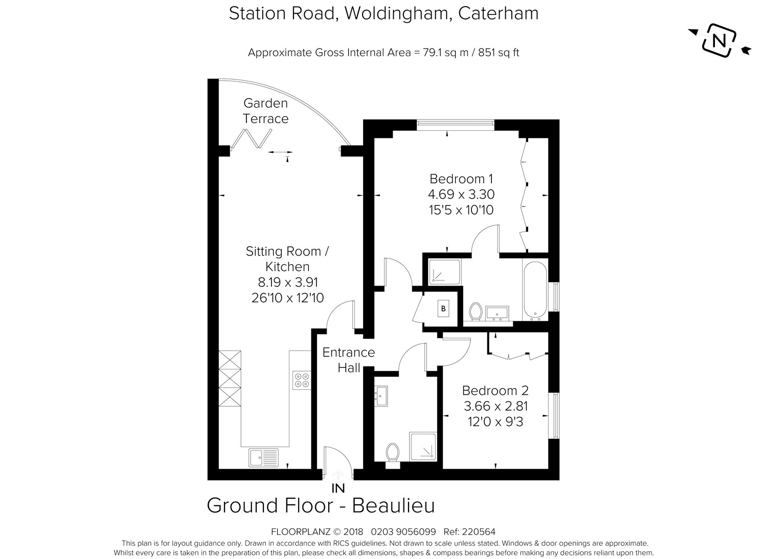 2 Bedrooms Flat for sale in Marden Manor, 1 The Crescent, Station Road, Woldingham CR3