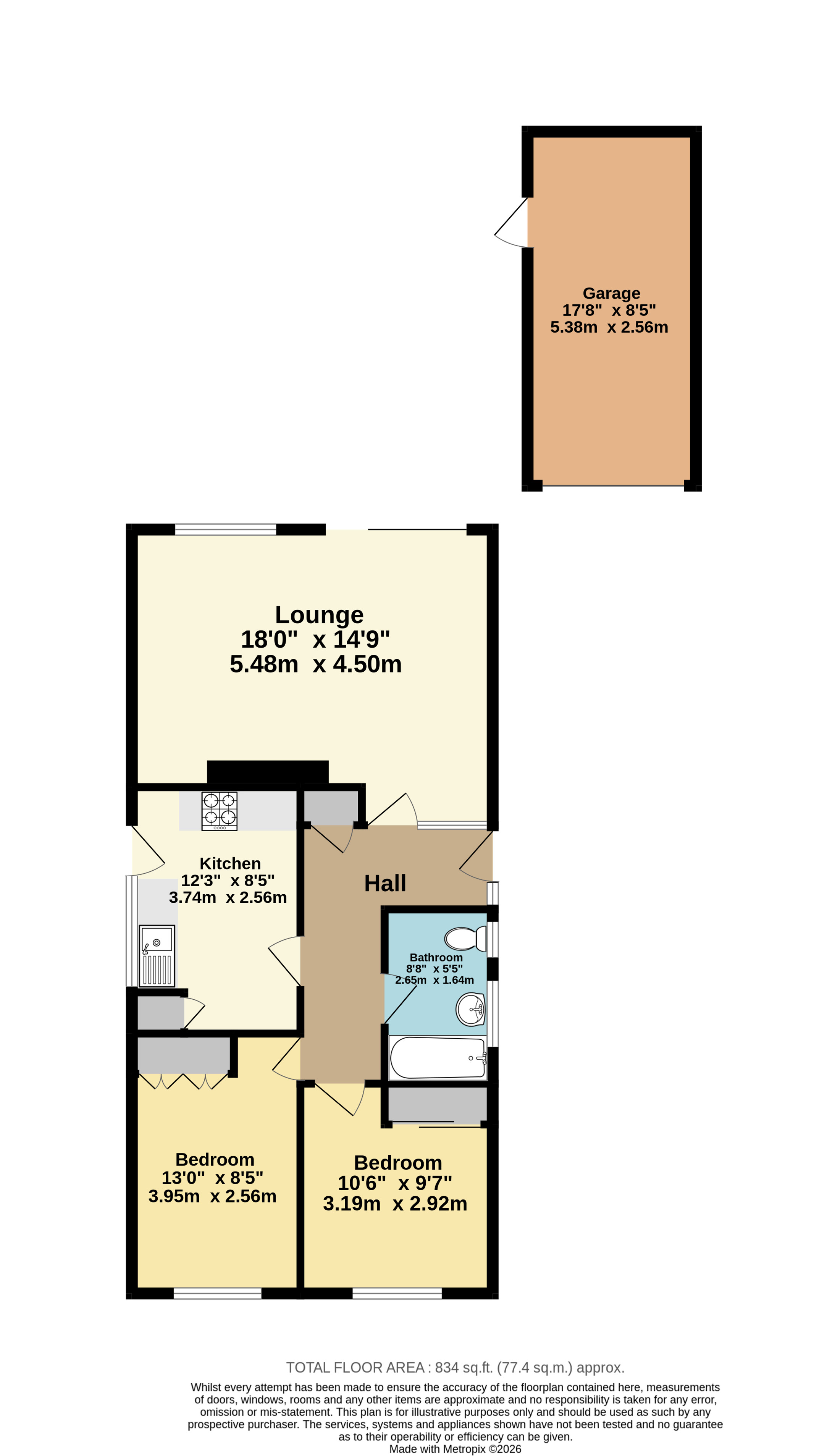 3, Dorset Close, Whitstable floorplan