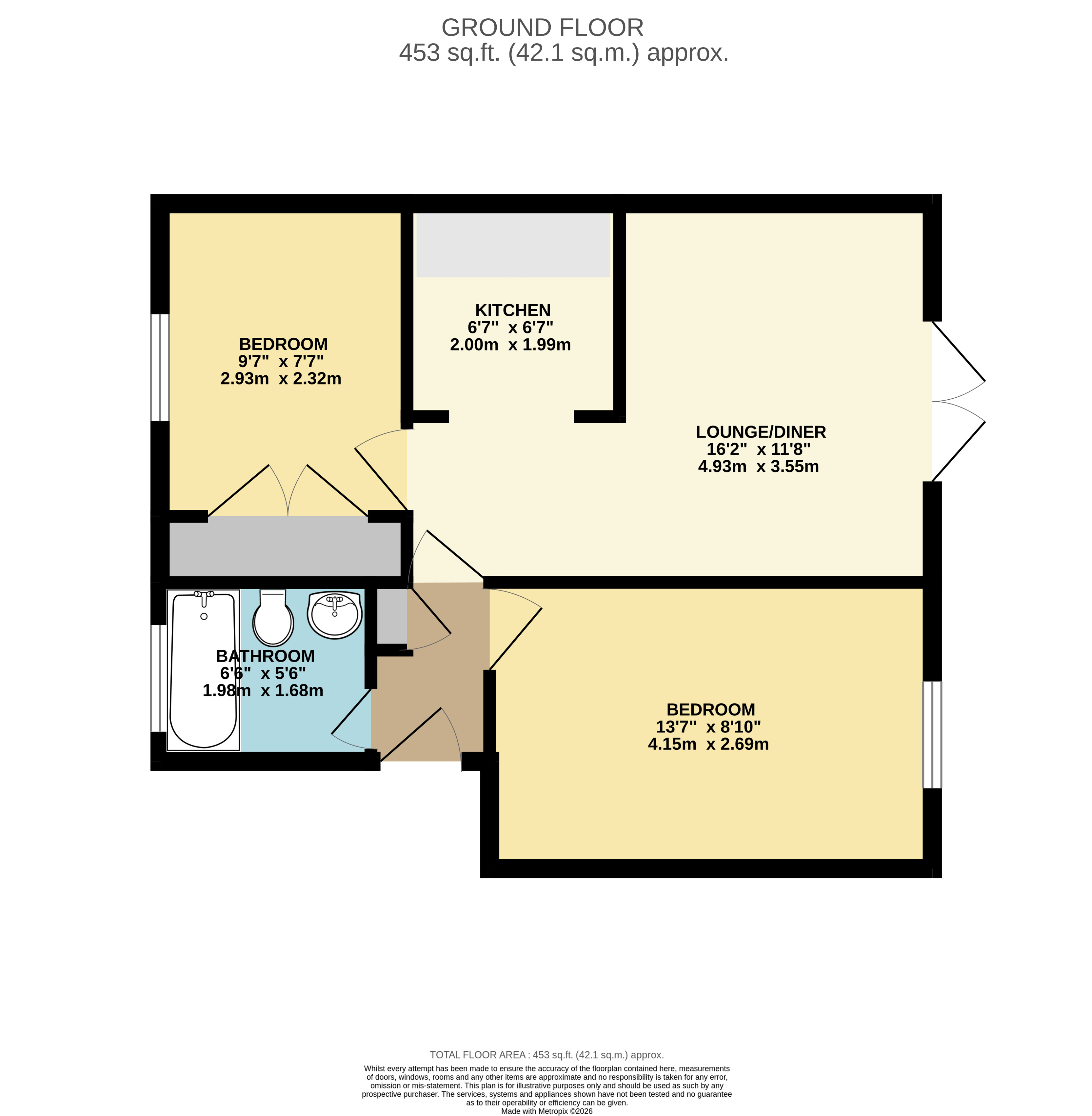 56B, Bossiney Place, Fishermead floorplan