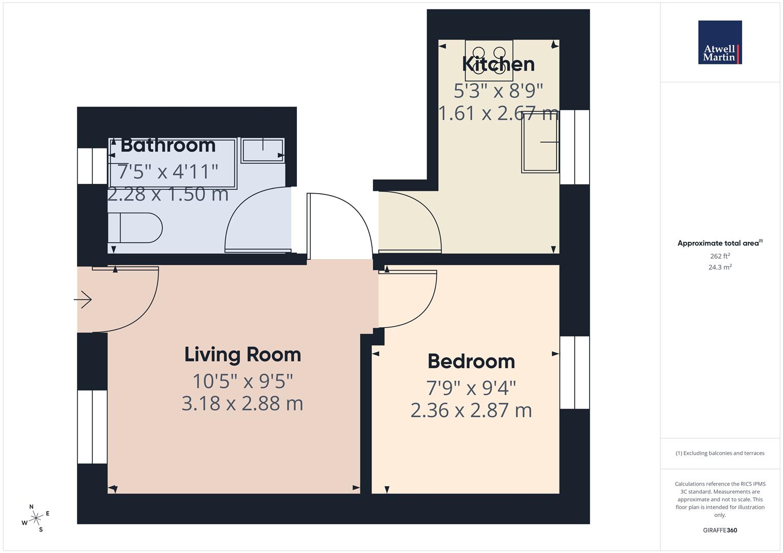 Flat 9, 207-209, London Road, Chippenham floorplan