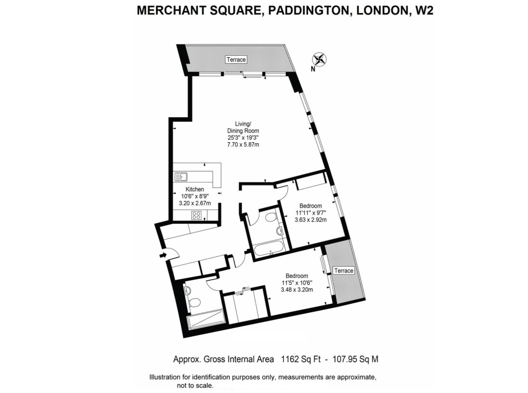 01302 3, Merchant Square, London floorplan