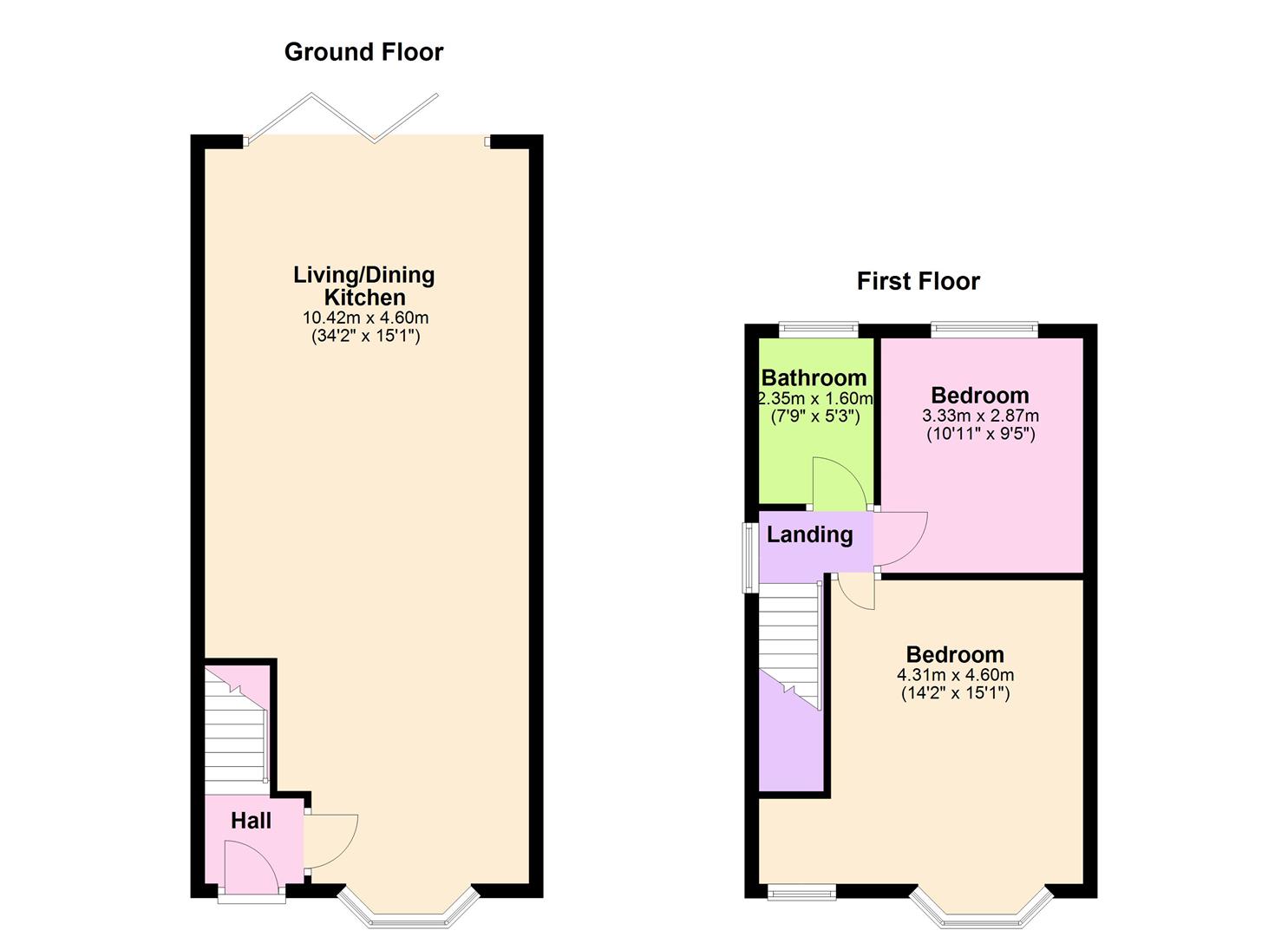 54, Tudor Road, Hinckley floorplan