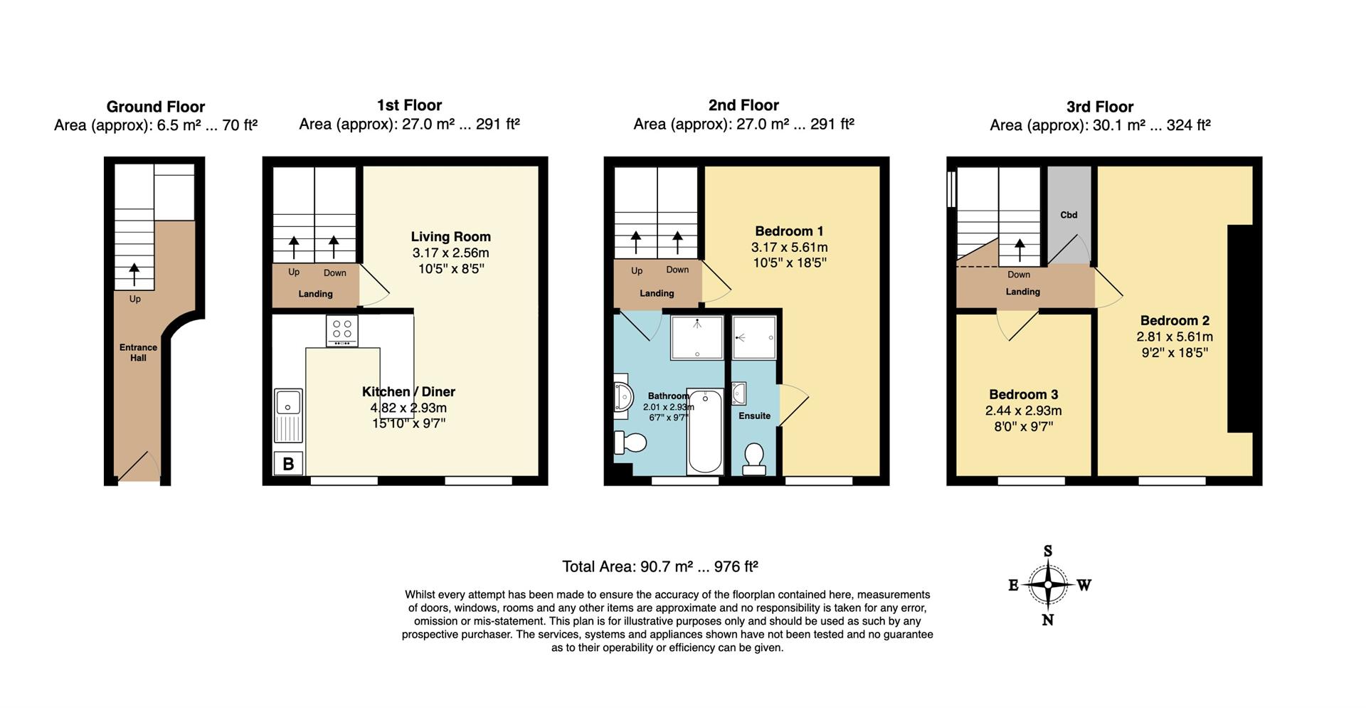 4, Webb Street, Fowey floorplan
