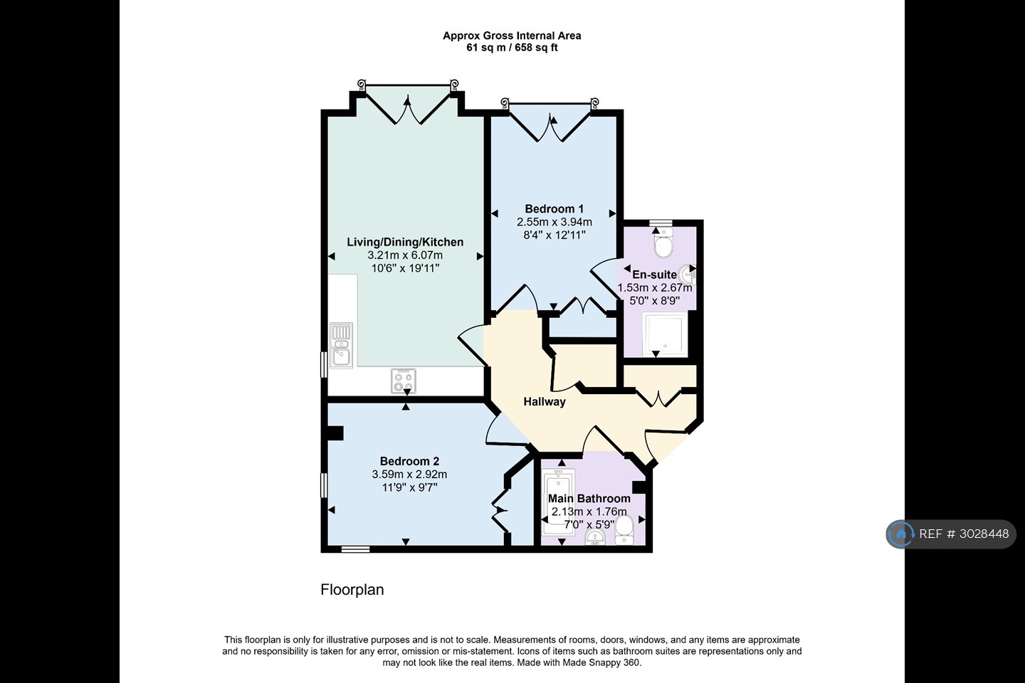 No Razia Apartments, The Trafalgar Apt, Oxford floorplan