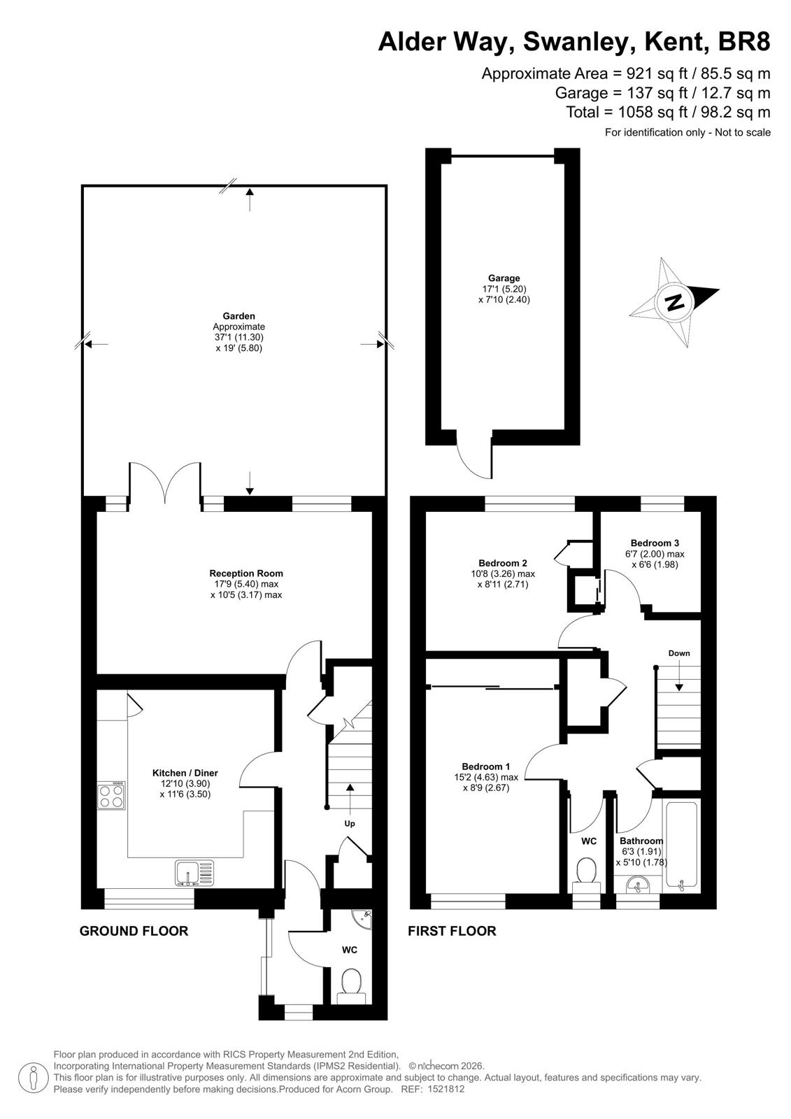 92, Alder Way, Kent floorplan