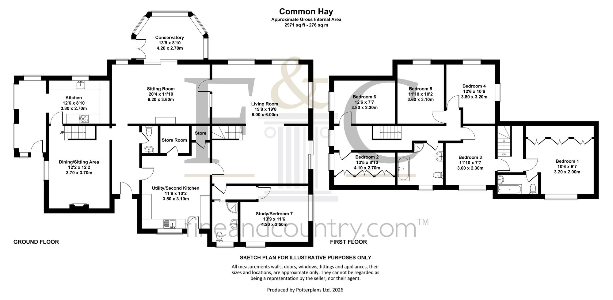 Common Hay, Tenby floorplan