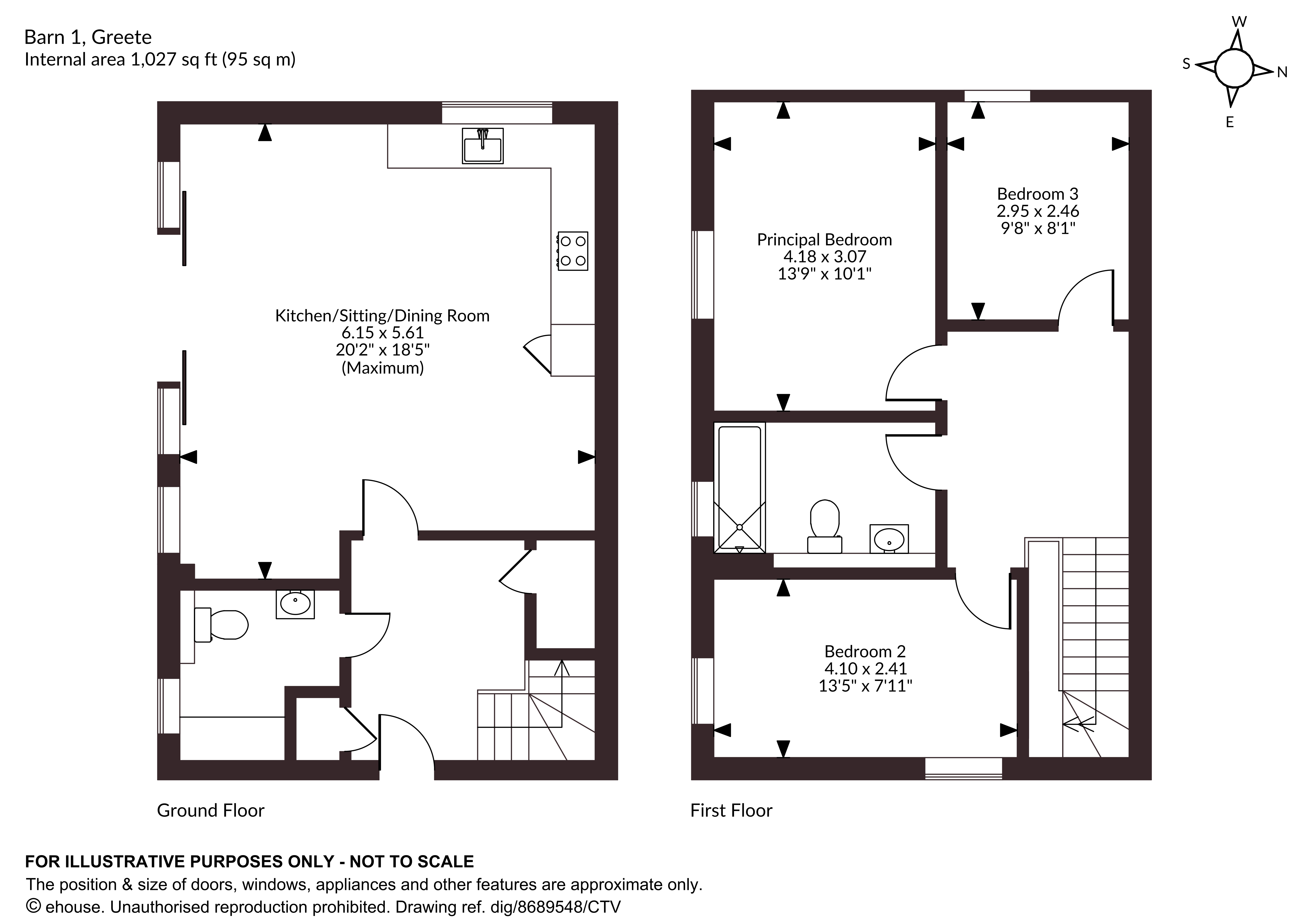 Barn 1 Greete, Shropshire floorplan