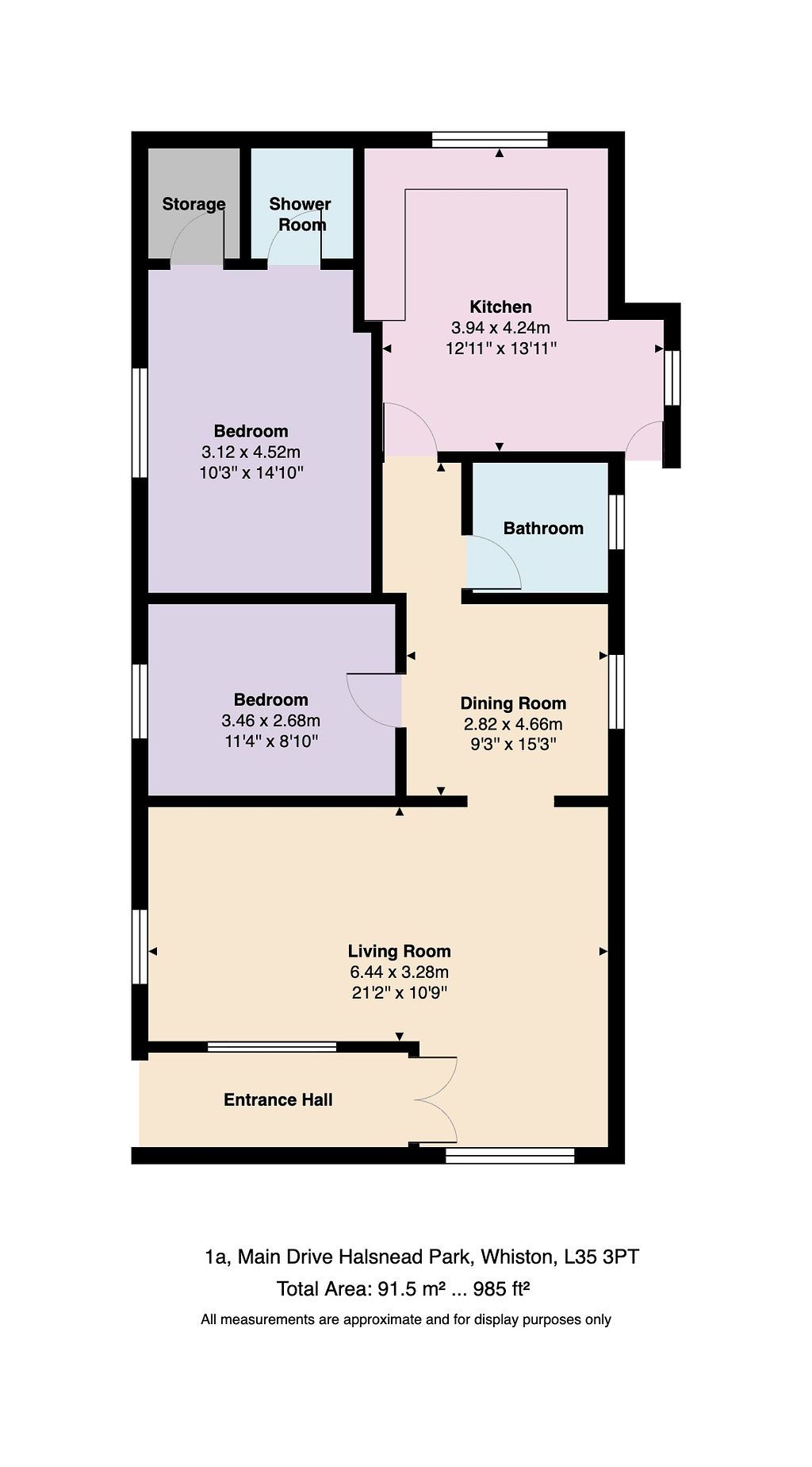 1a, Main Drive, Prescot floorplan