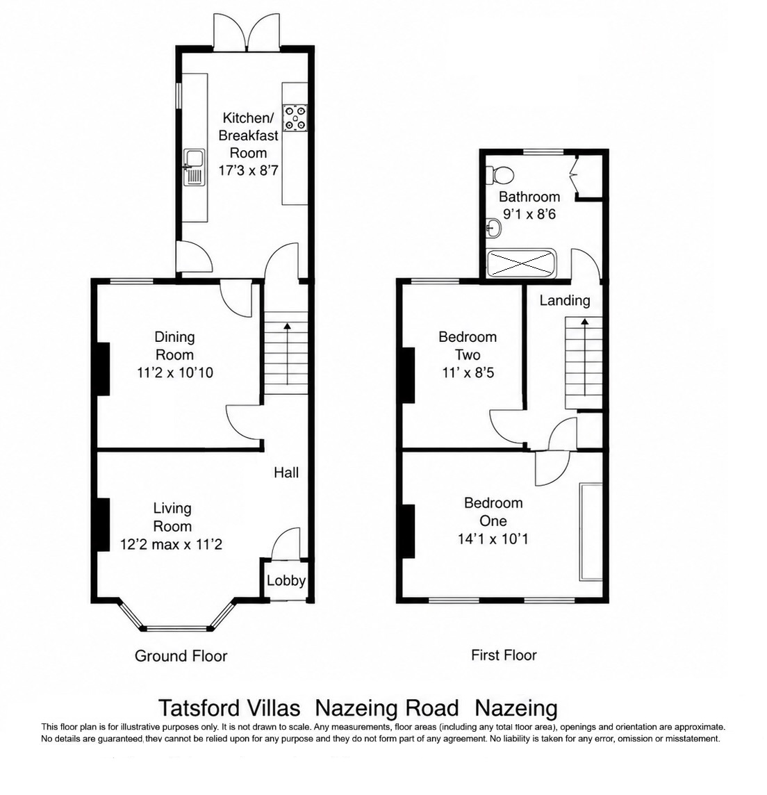 3 Tatsford Villas, Nazeing Road, Waltham Abbey floorplan