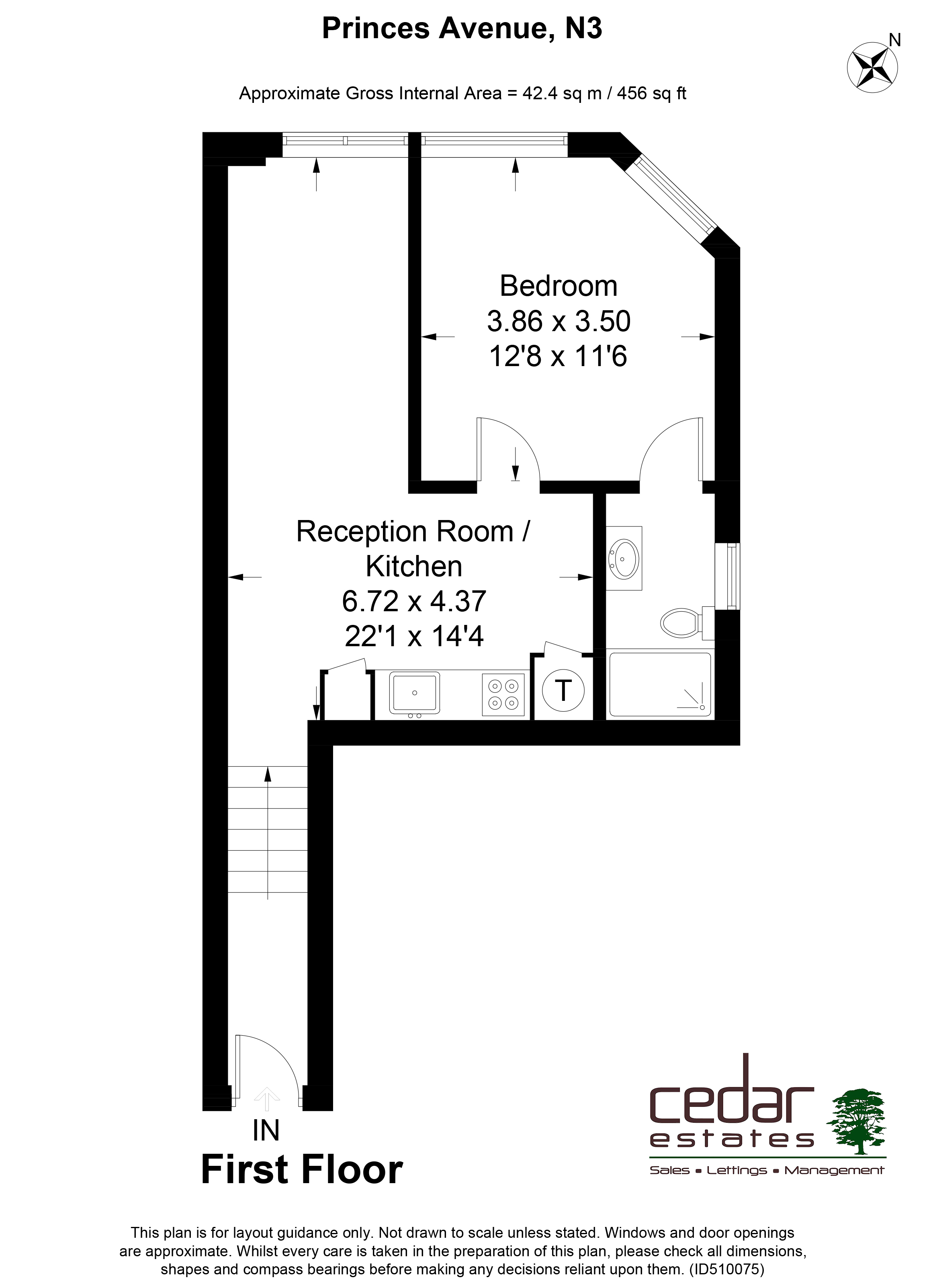 1 Bedrooms Flat to rent in Princes Avenue, Finchley Central N3