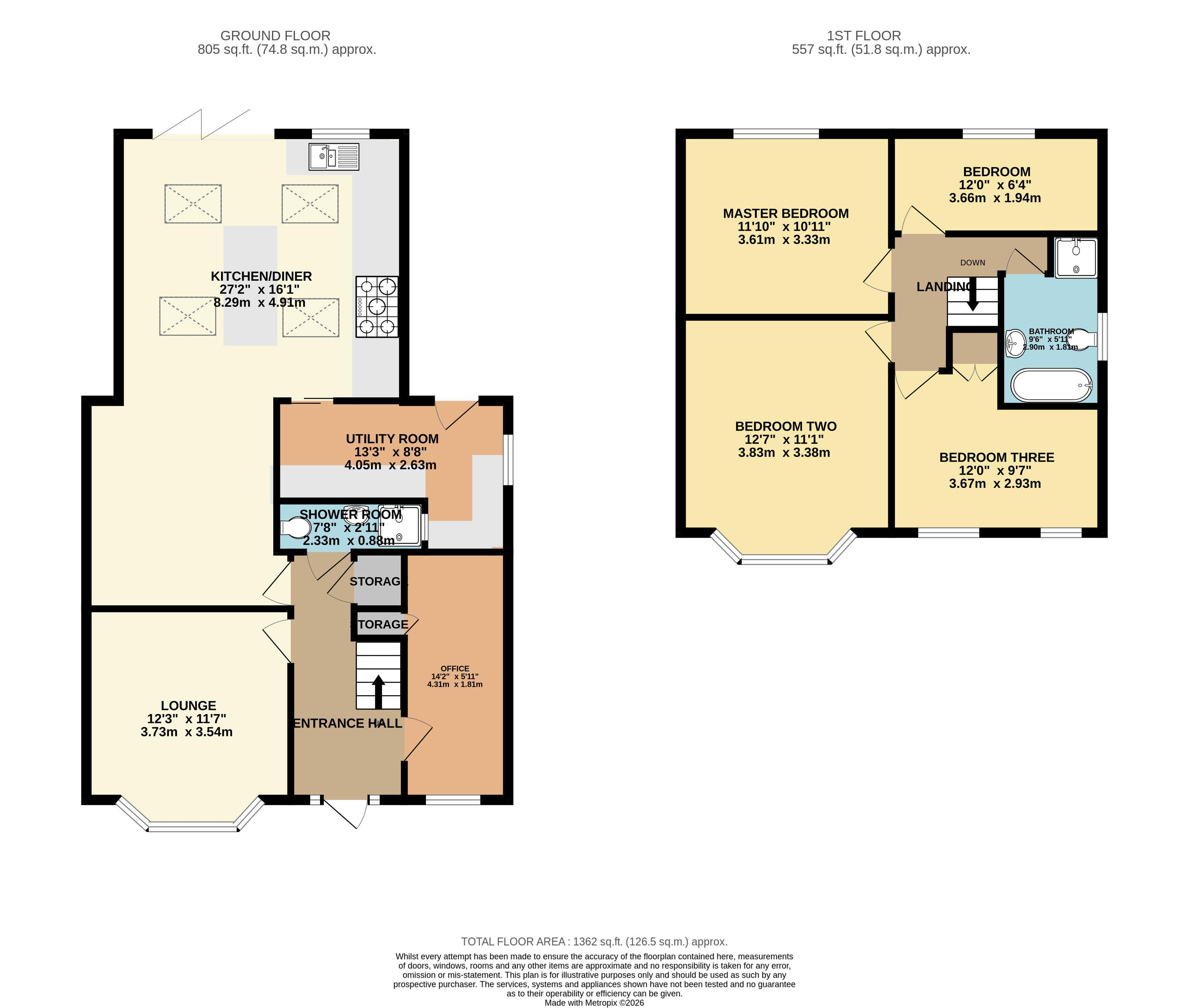 46, Brook Lane, Trafford, WA15 6RS floorplan