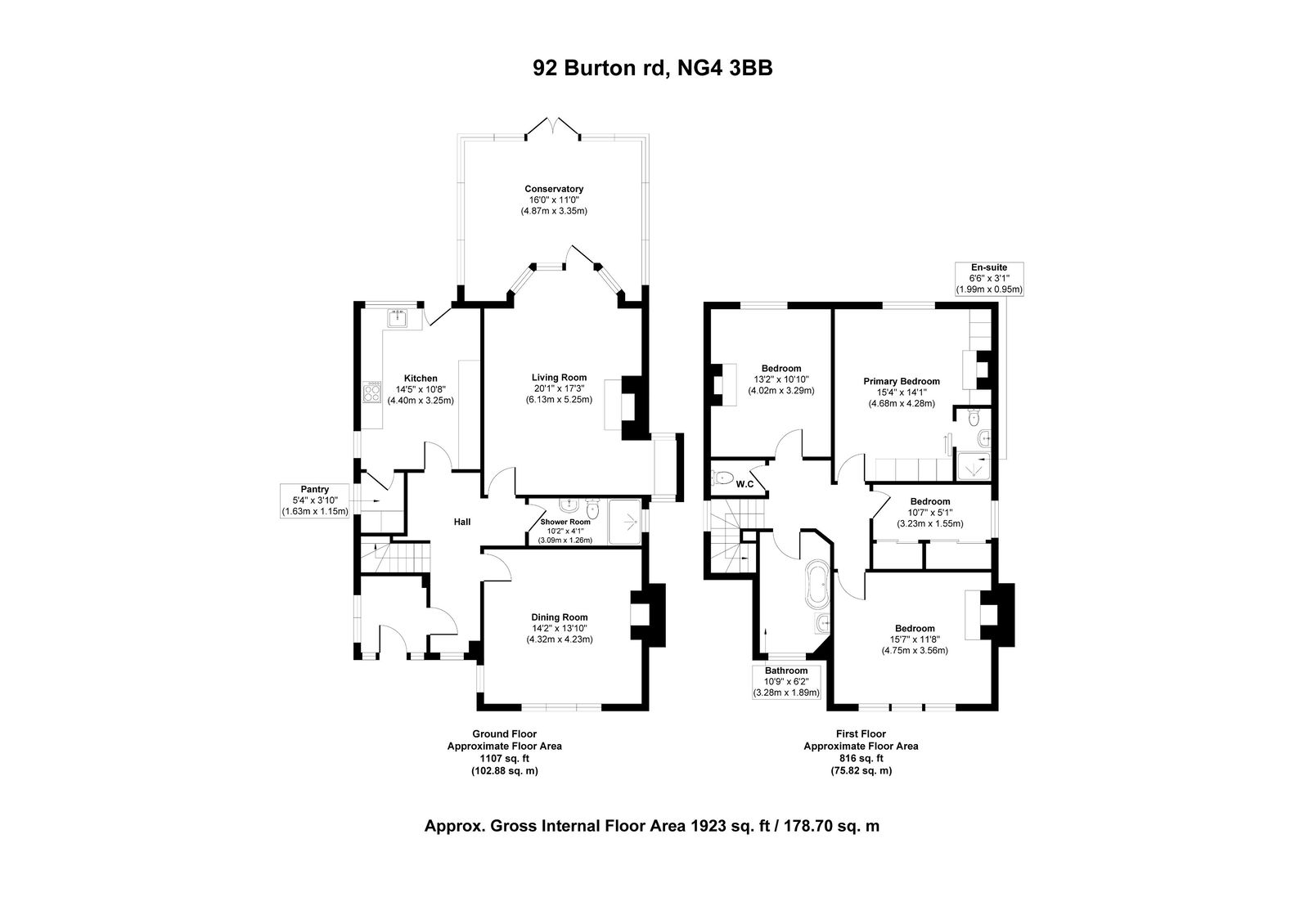 92, Burton Road, Nottingham floorplan