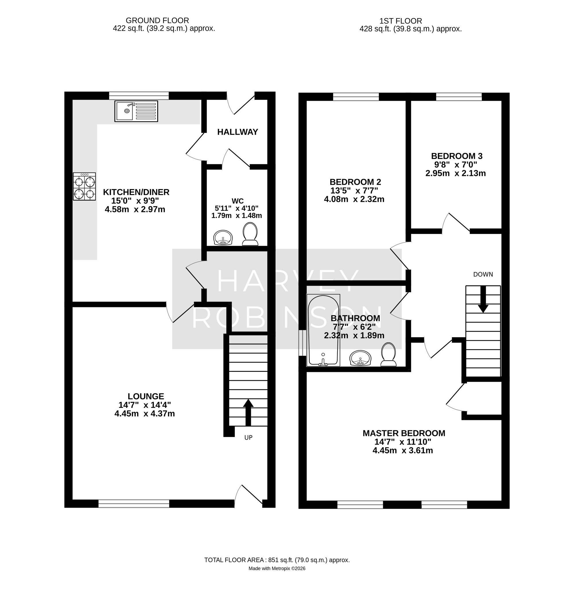 5 Humbrills Close, Huntingdon floorplan