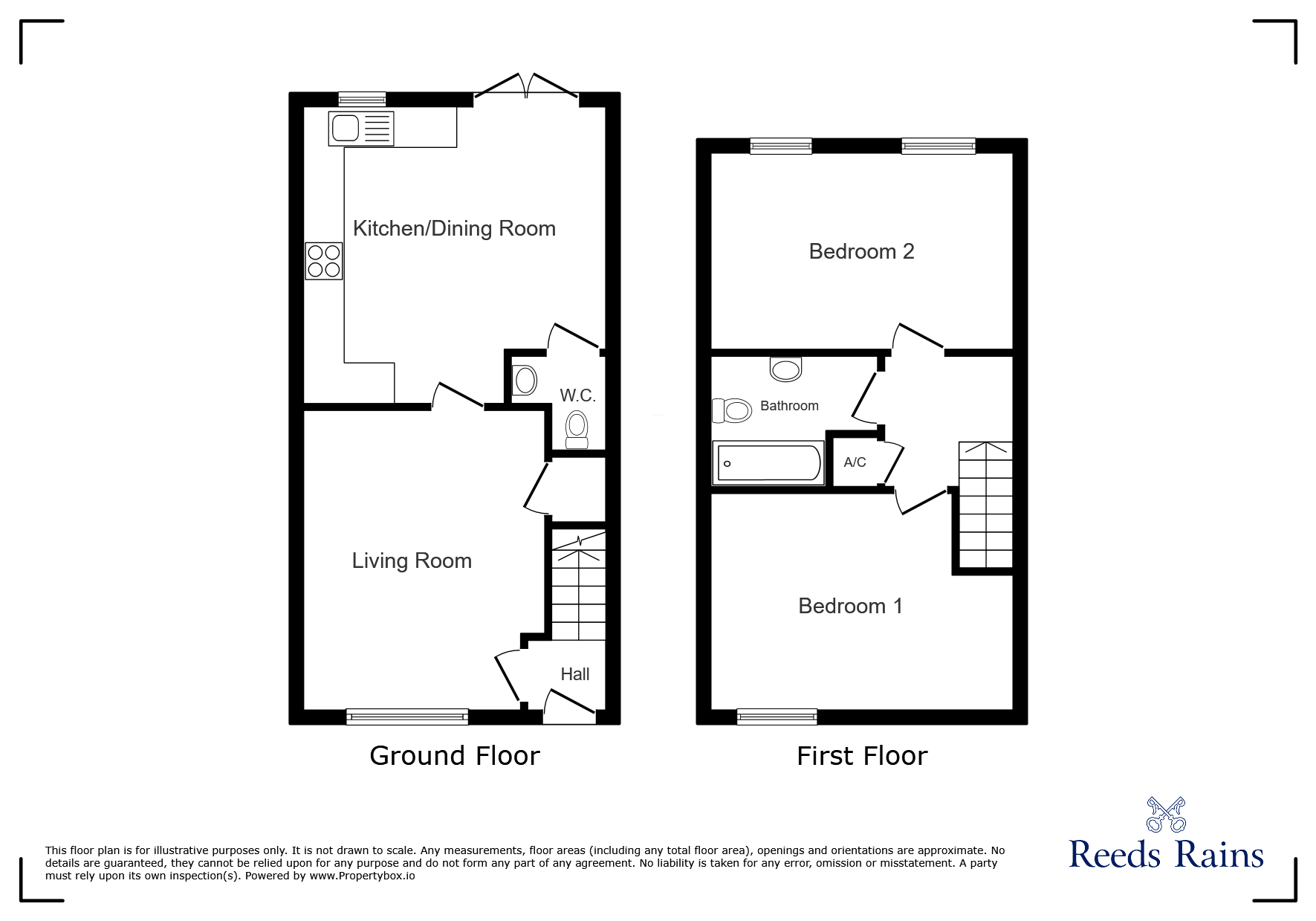 25, Ffordd Dewi, Flint floorplan