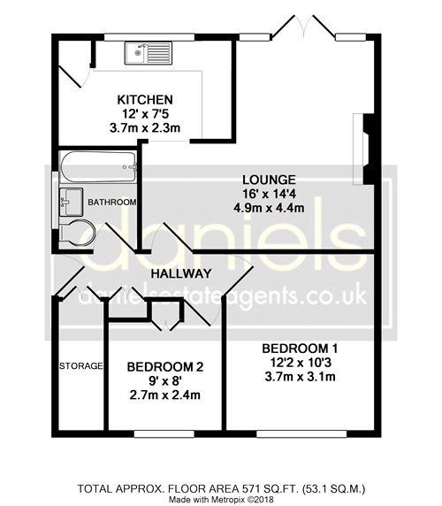 2 Bedrooms Flat to rent in St Georges Close, Wembley, Middlesex HA0