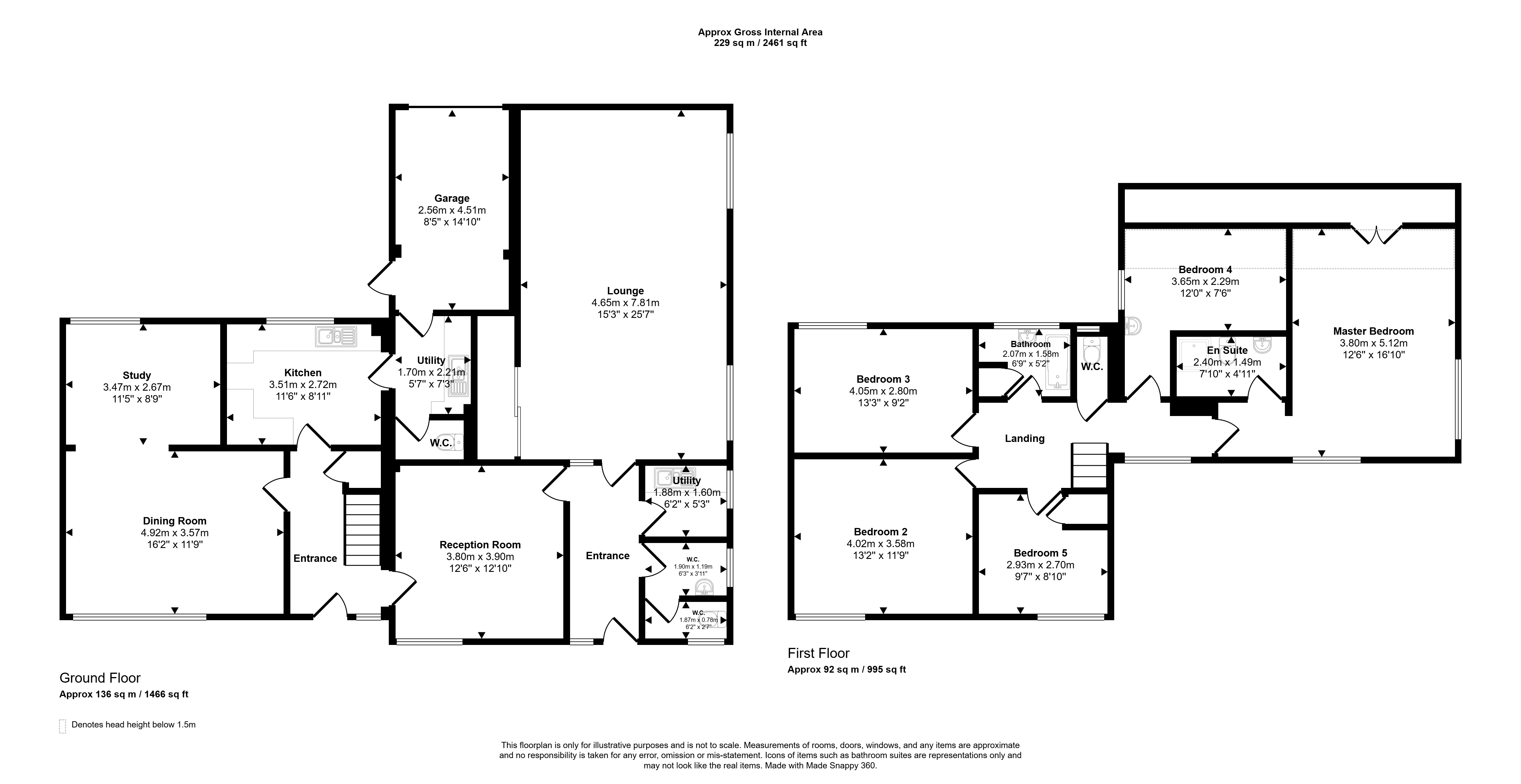 1, Cateran Way, Cramlington floorplan