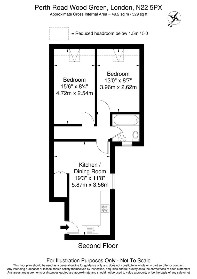 Flat C, 5, Perth Road, London floorplan