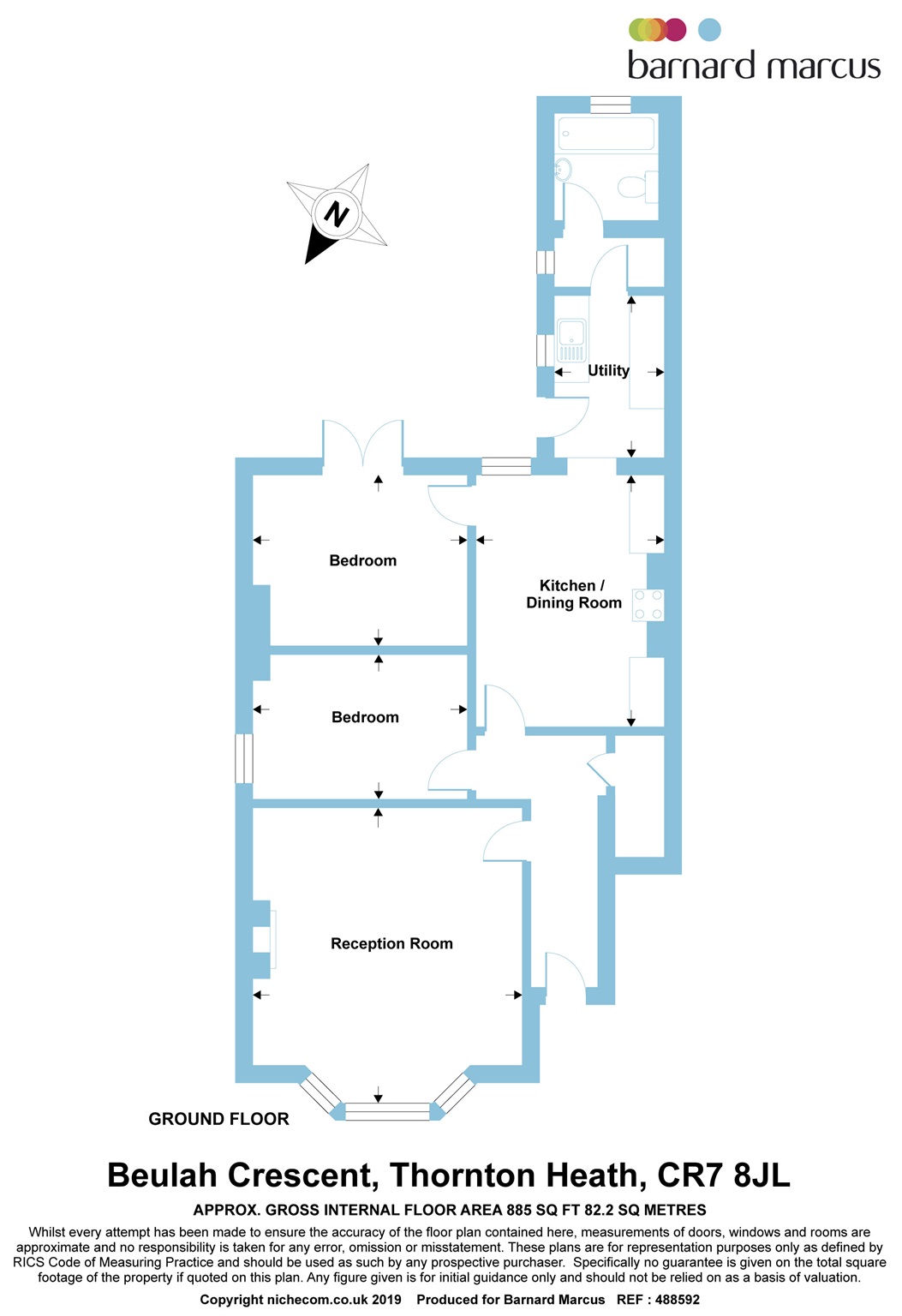 2 Bedrooms Flat for sale in Beulah Crescent, Thornton Heath CR7