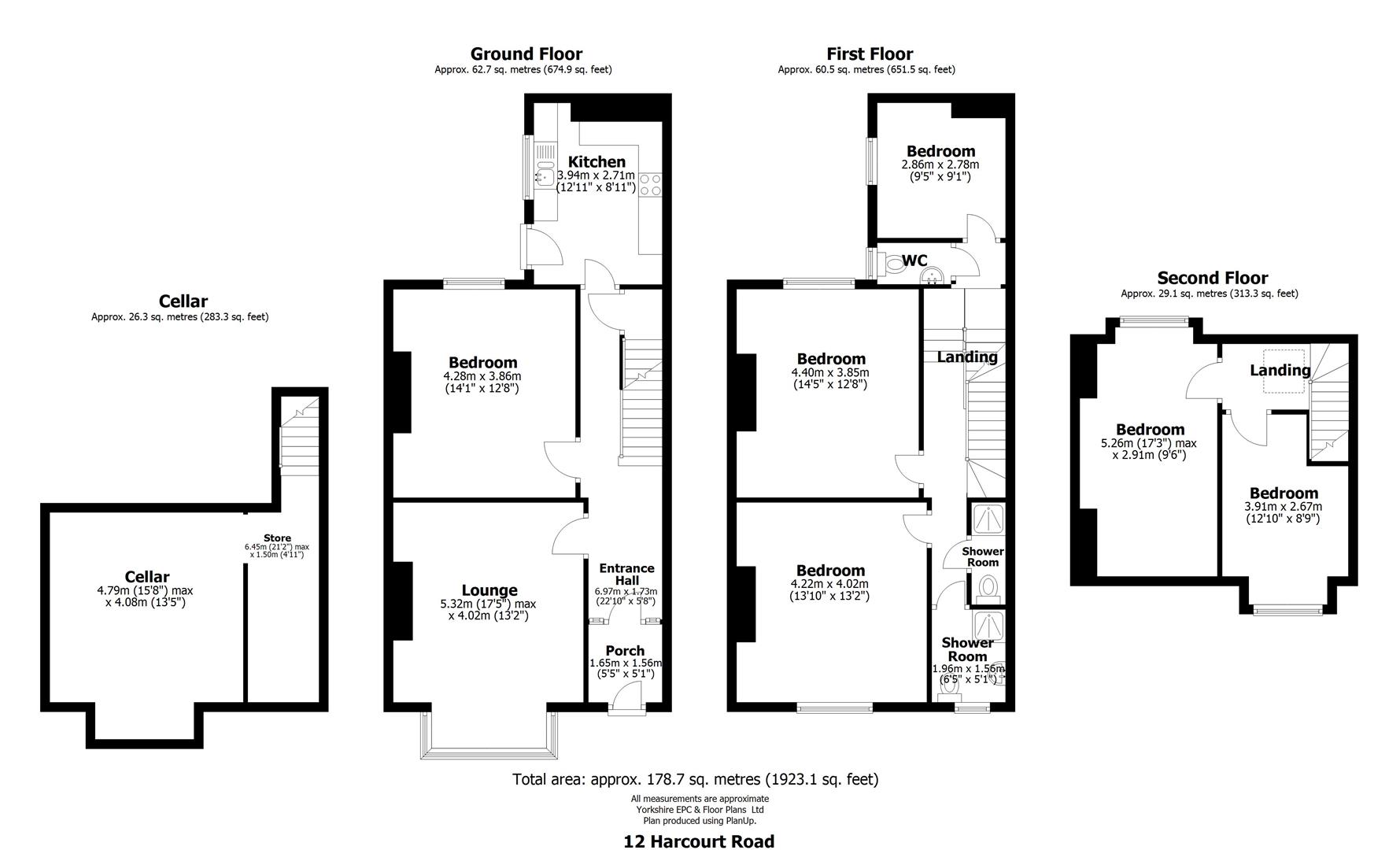 Harcourt Road, Sheffield floorplan