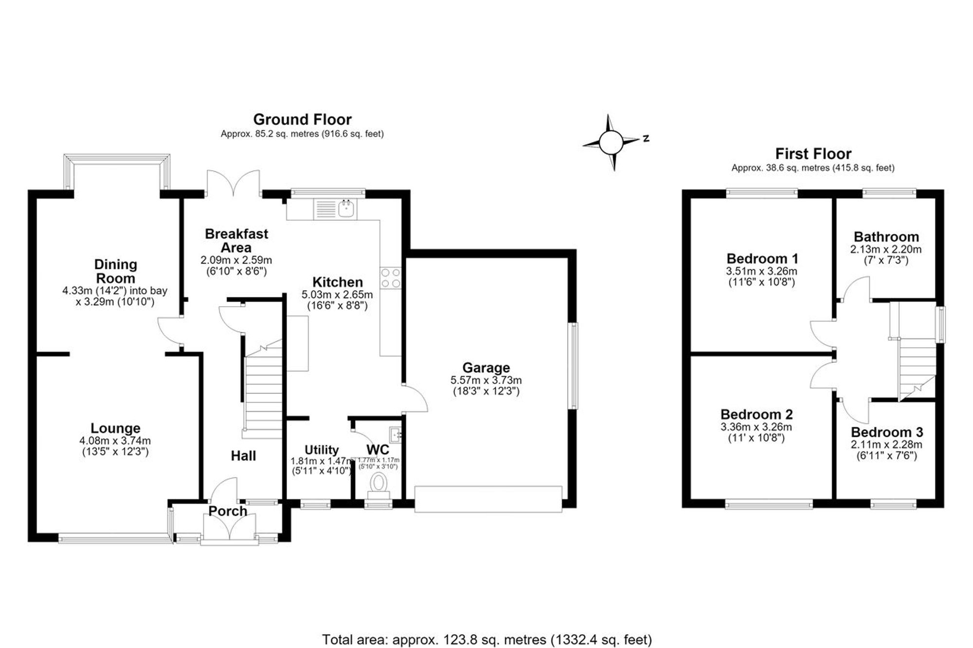 220 Hood Lane North, Warrington floorplan