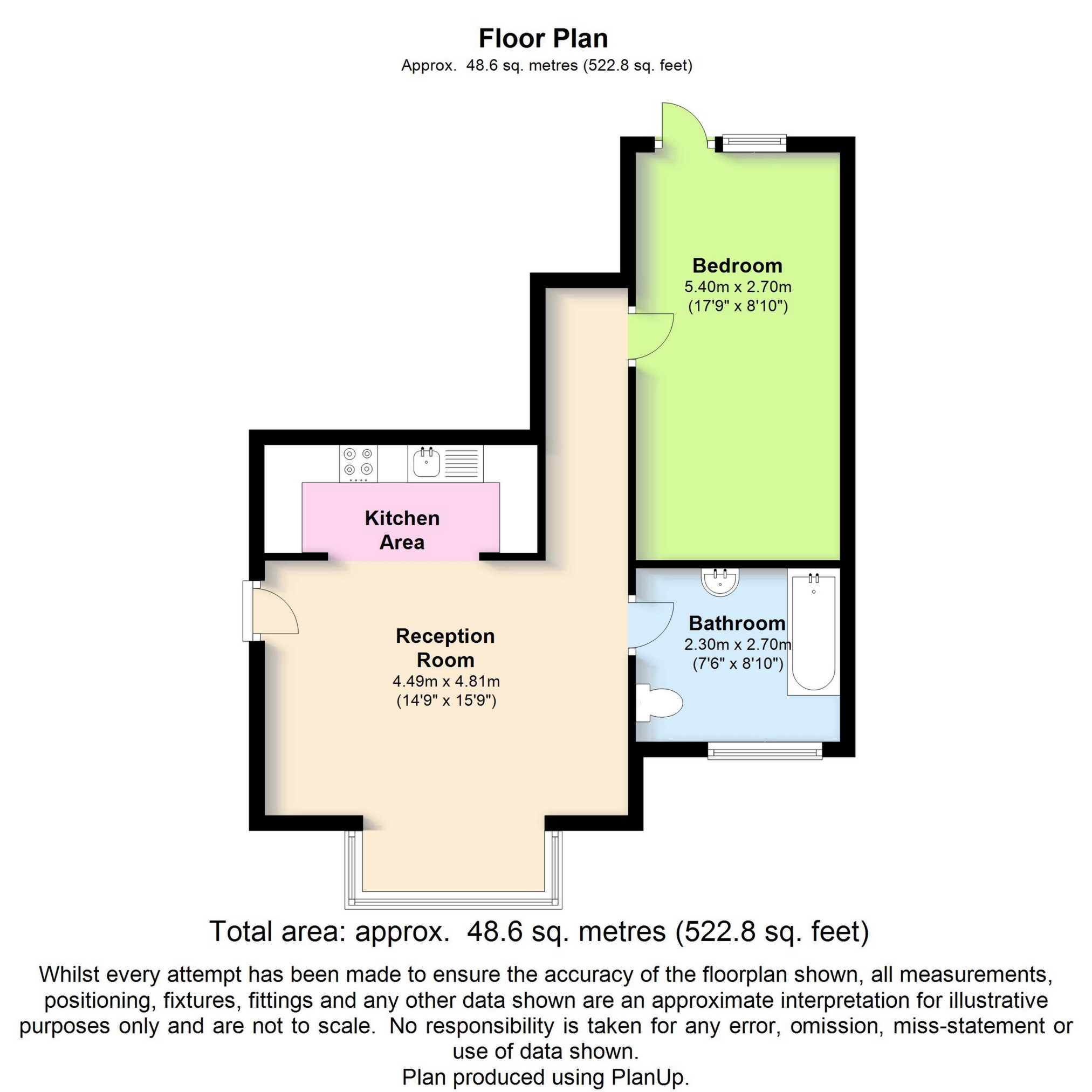 Flat 1 55, Foxley Lane, Purley floorplan