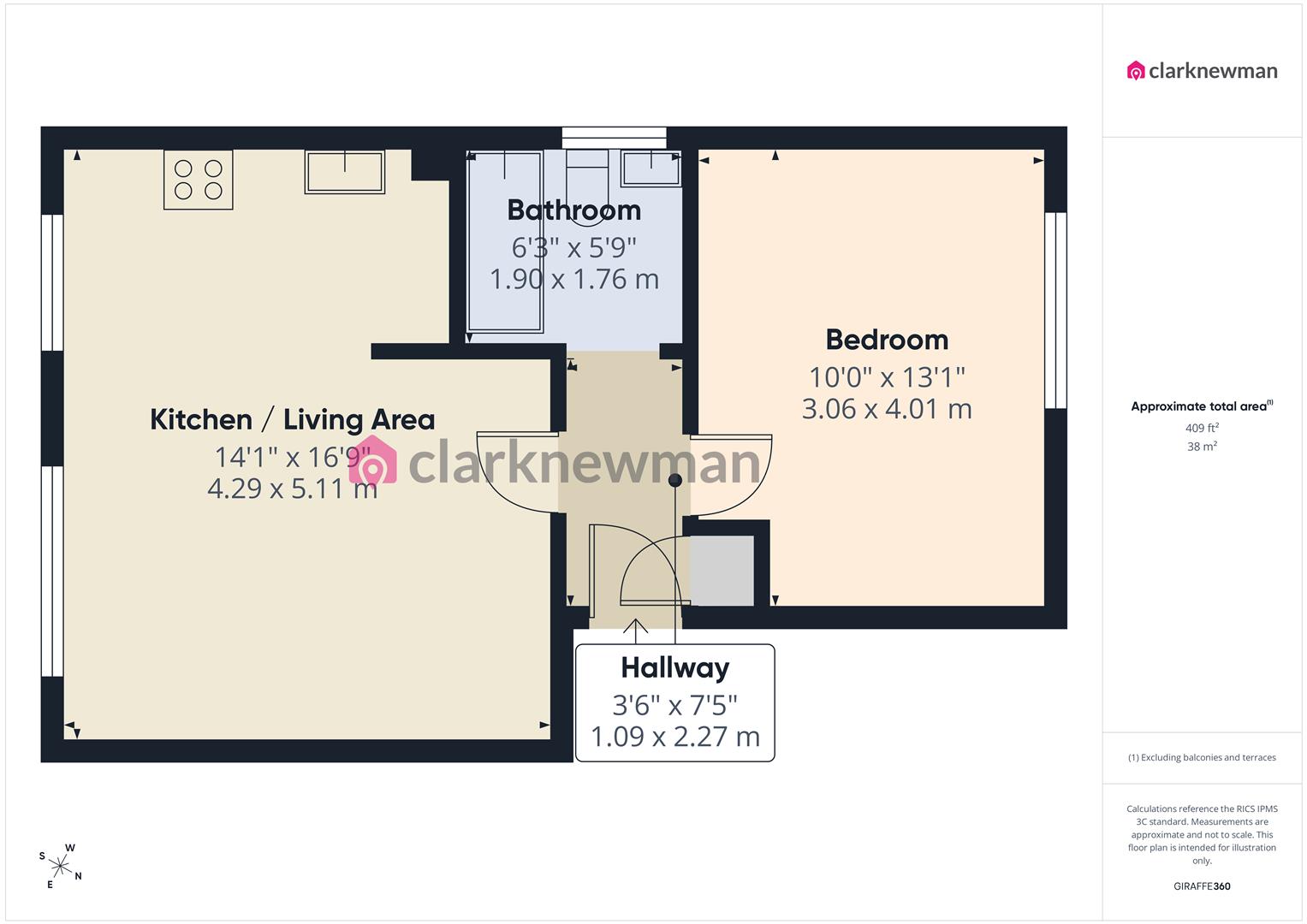 Flat 4 Carl House, Commonside Road, Harlow floorplan