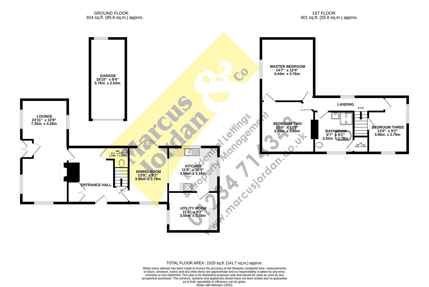 The Old Dairy, 1 Dove Lane, Harrold floorplan