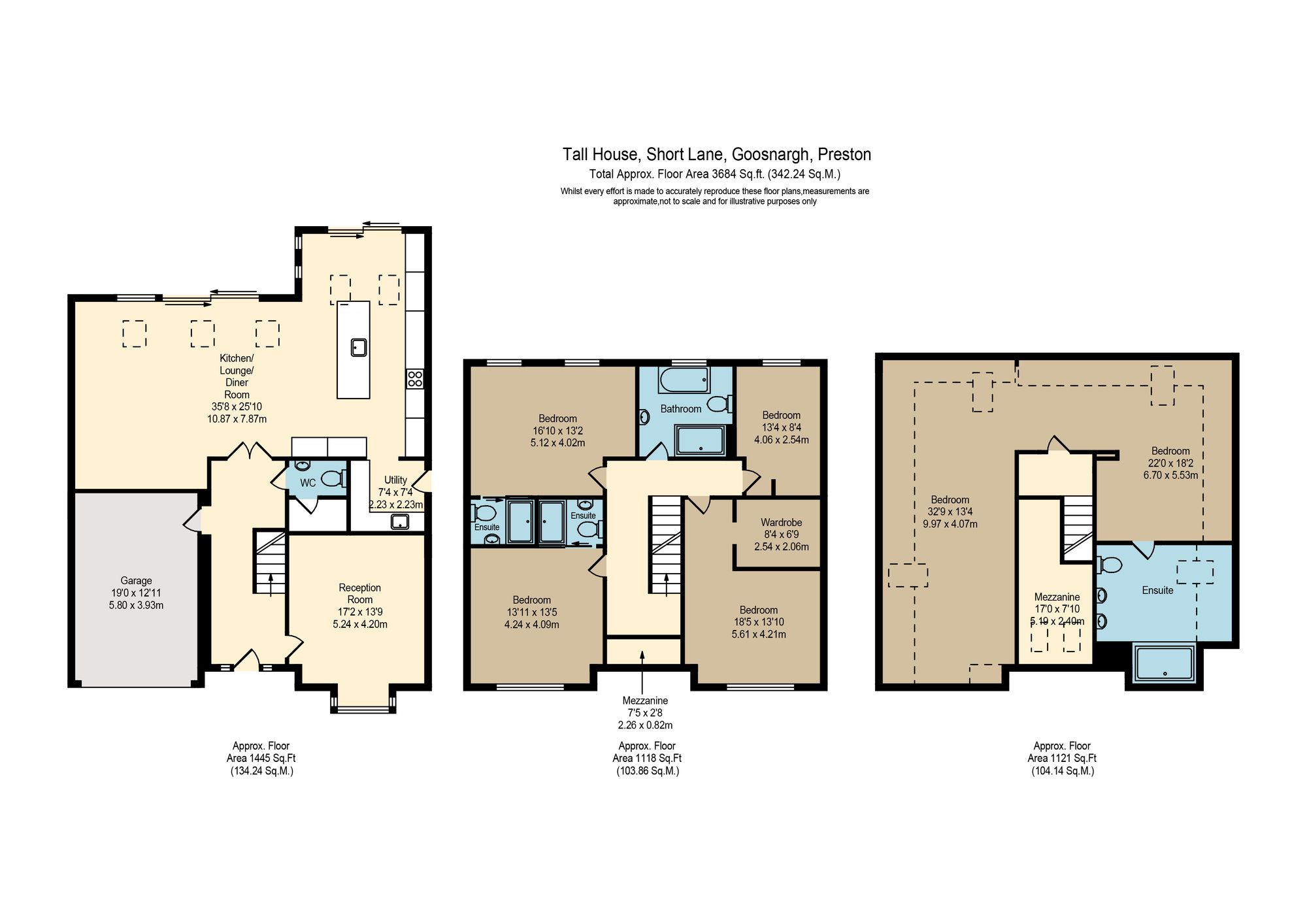 Tall House Short Lane, Preston floorplan