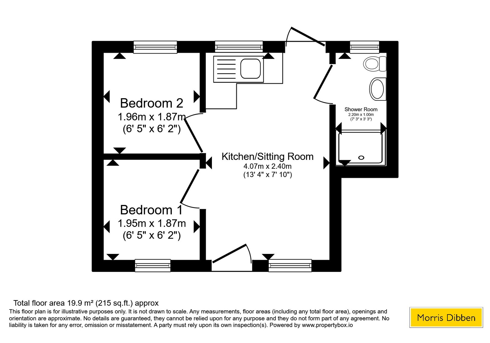 22, Fairlight Chalets, Hayling Island floorplan
