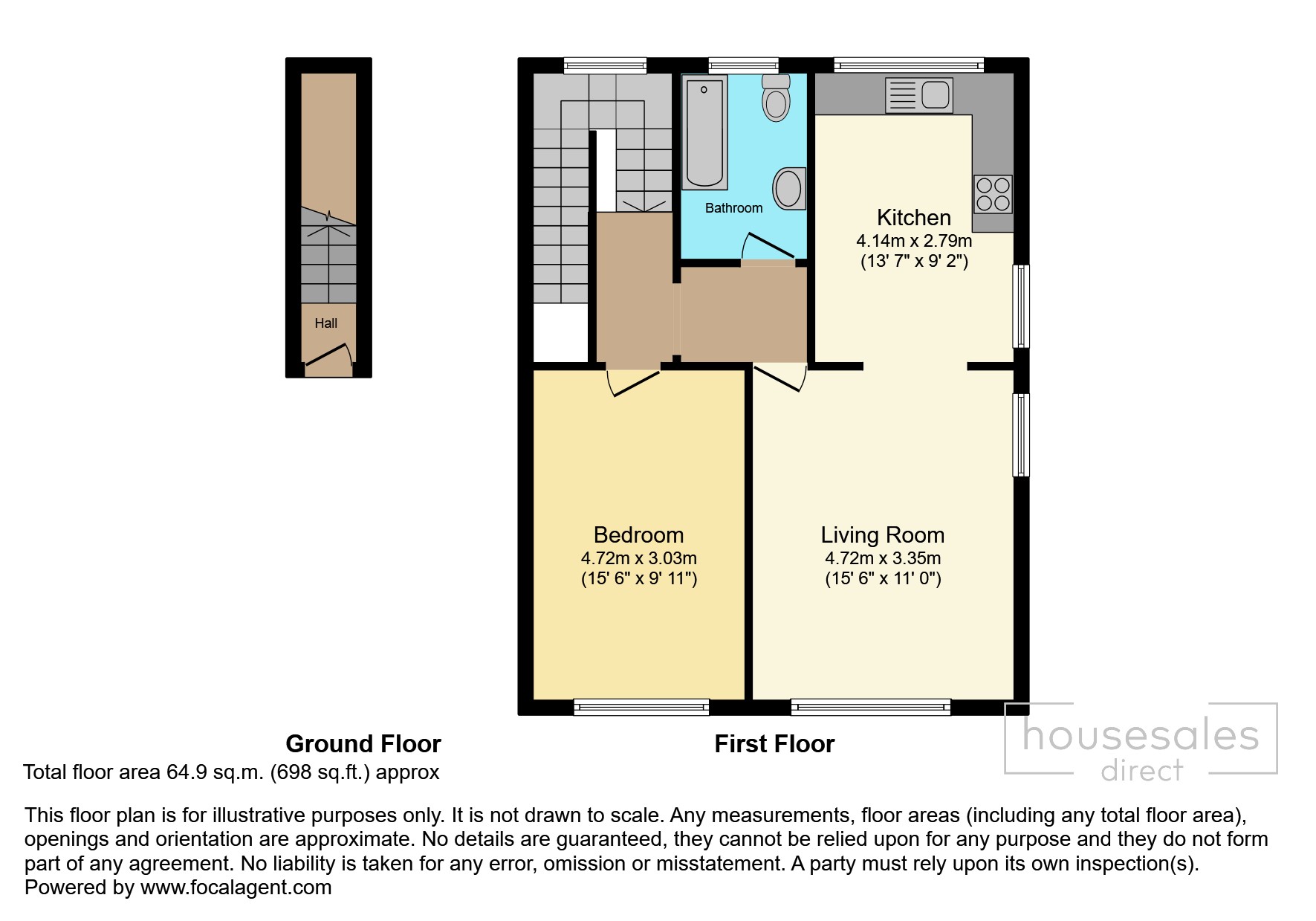Flat 1, 27 Clifton Avenue, Hartlepool floorplan